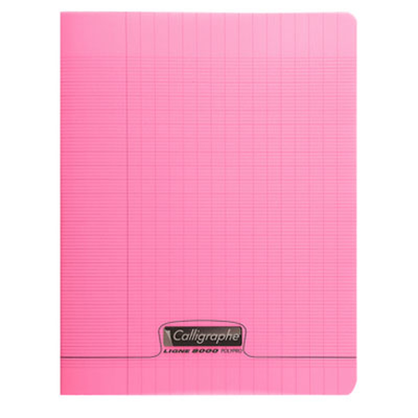 Calligraphe 8000 Polypro Cahier 96 pages 17 x 22 cm seyes grands carreaux Rose - Cahier Calligraphe