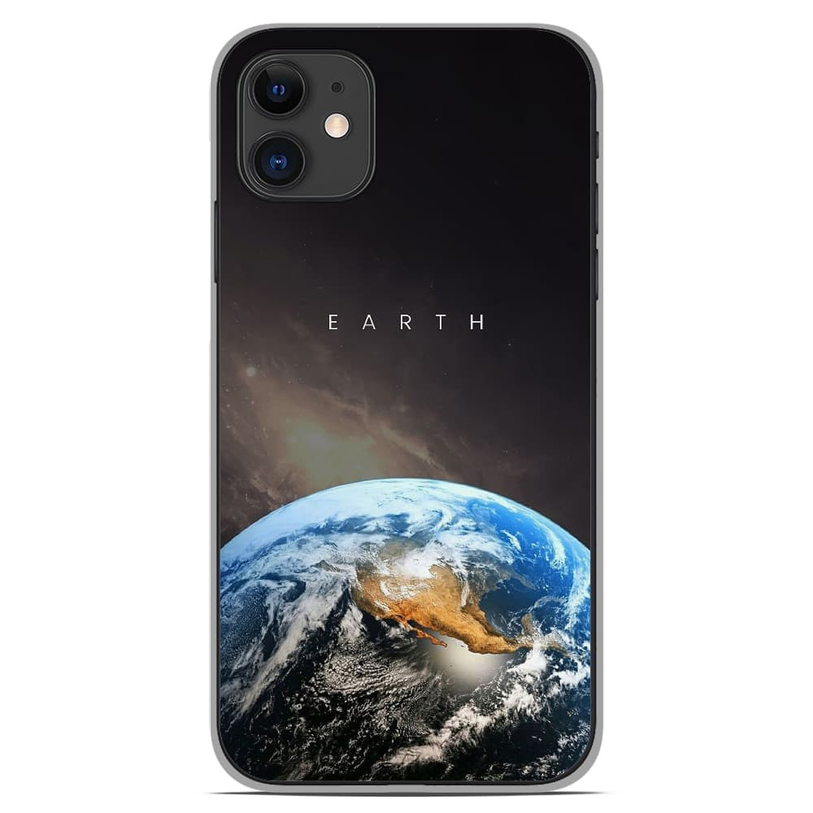 1001 Coques Coque silicone gel Apple iPhone 11 motif Earth - Coque telephone 1001Coques