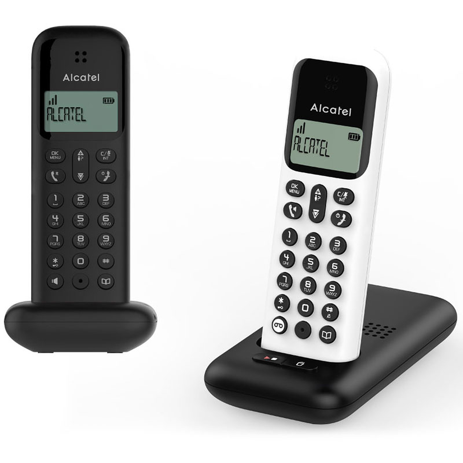Alcatel D285 Voice Duo Blanc et Noir - Telephone sans fil Alcatel