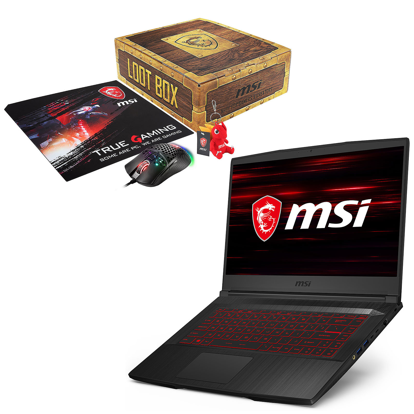 MSI GF65 Thin 10UE-284FR + MSI Loot Box Pack S OFFERT ! - PC portable MSI
