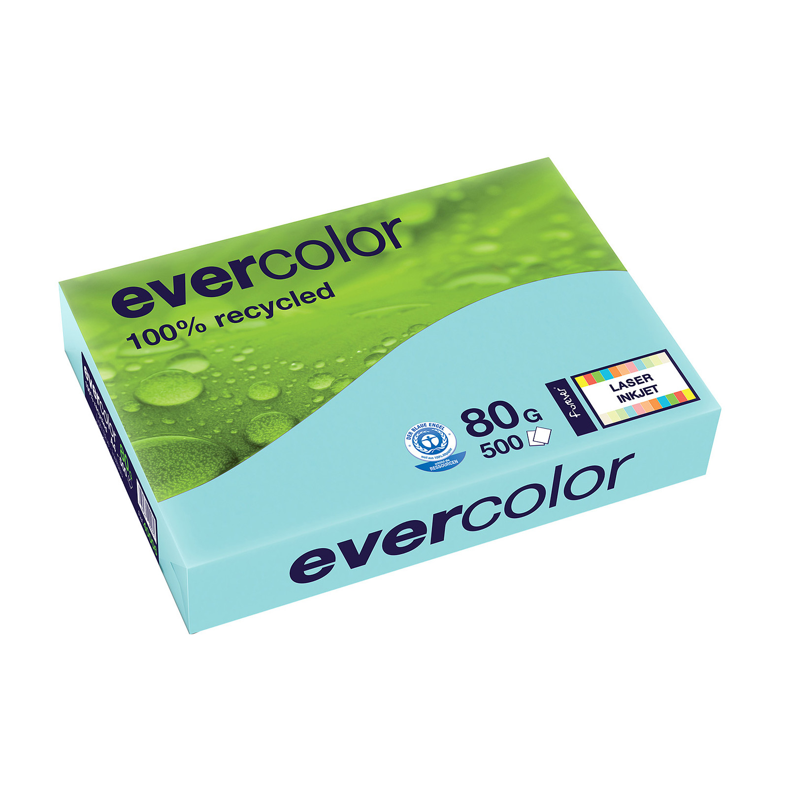 Clairefontaine Evercolor Ramette de papier 500 feuilles A4 80g Bleu - Ramette de papier Clairefontaine