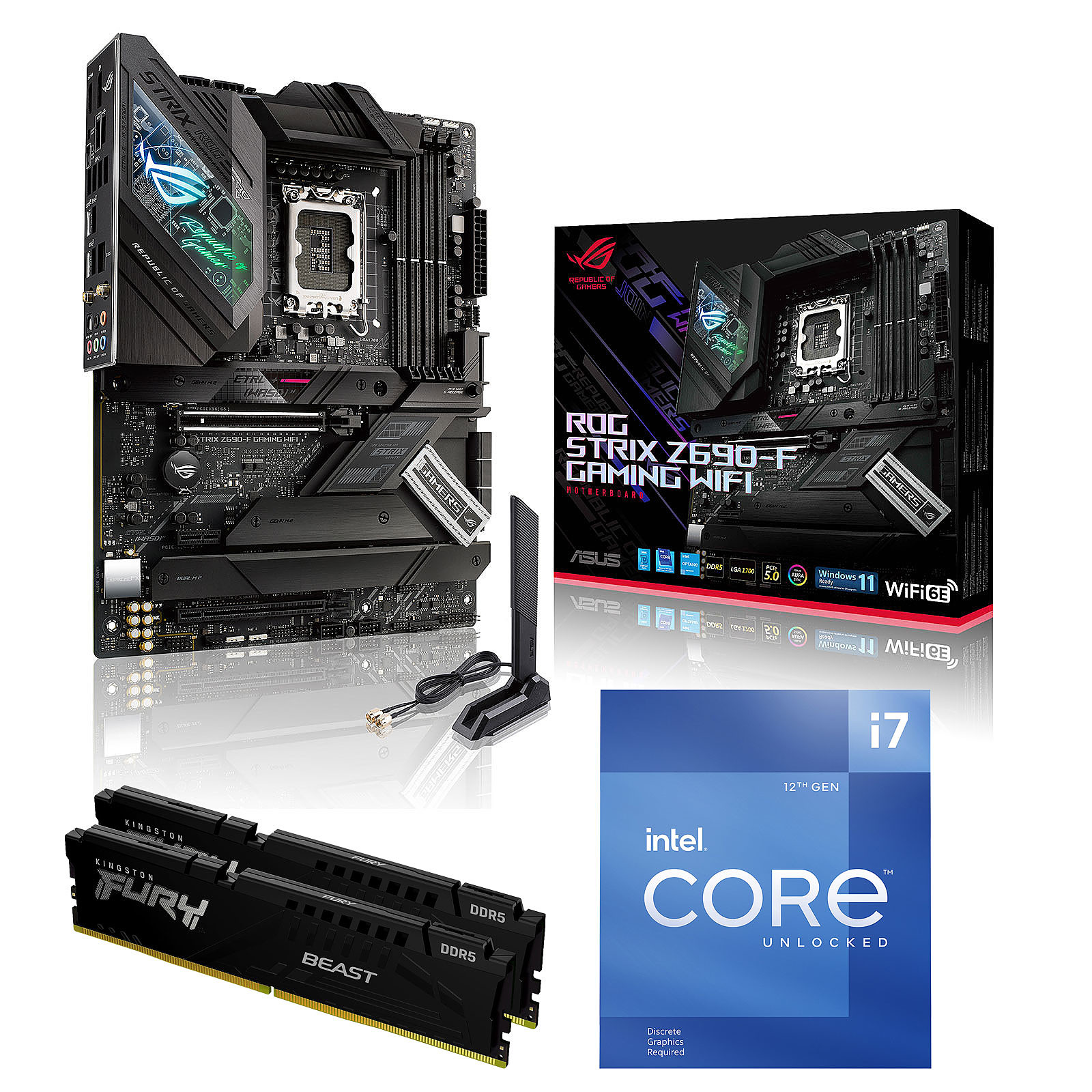 Kit Upgrade PC Core Intel Core i7-12700KF 32 GB ASUS ROG STRIX Z690-F GAMING WIFI - Kit upgrade PC ASUS
