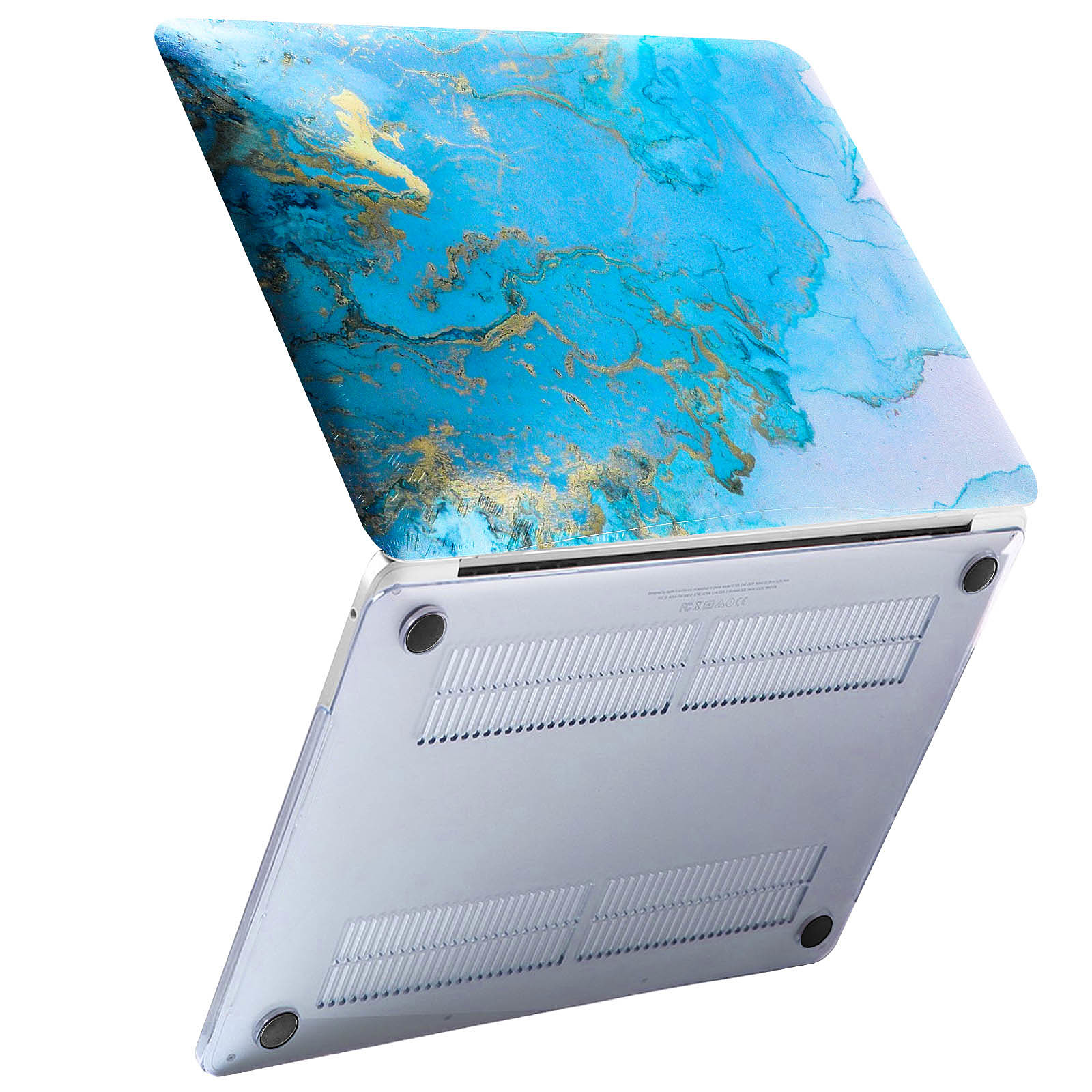 Avizar Coque MacBook Pro 13" Protection Rigide Ultra-Resistante Design Marbre - Bleu - Sac, sacoche, housse Avizar