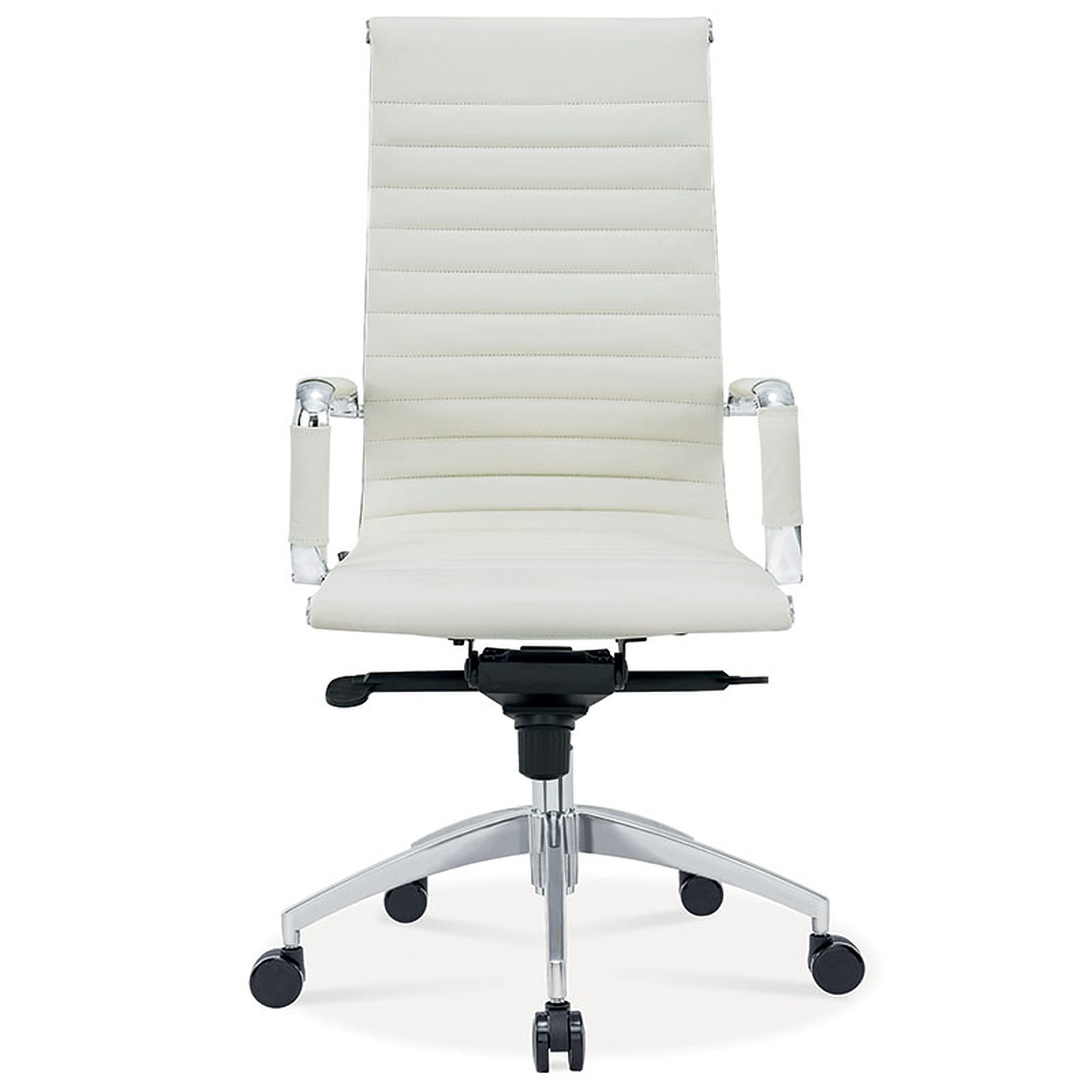 MTi Fauteuil MTGA65X dossier haut en cuir blanc - Chaise de bureau MT international