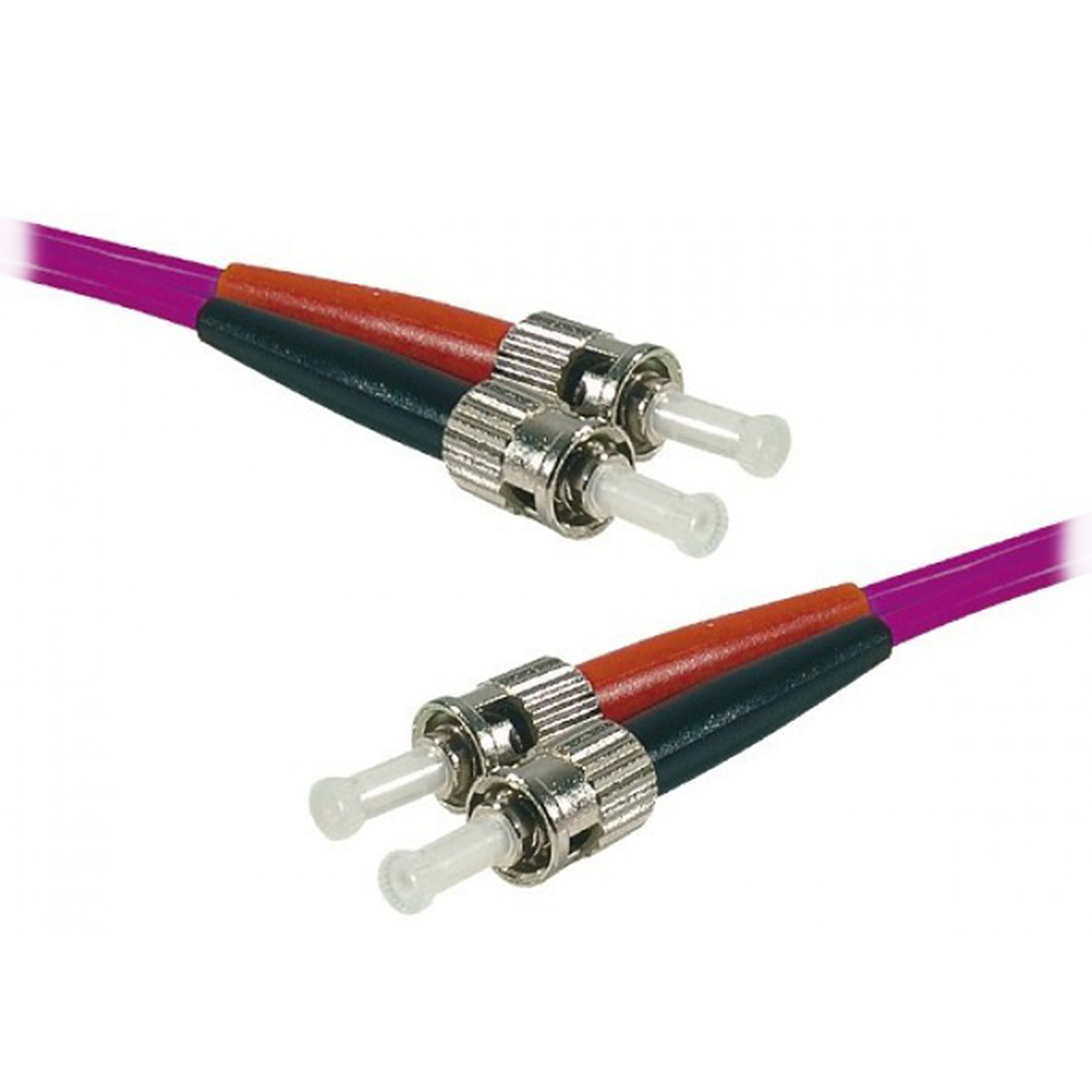 Jarretière optique duplex multimode 2mm OM4 ST-UPC/ST-UPC (1 mètre) · Occasion - Cable fibre Optique Generique - Occasion
