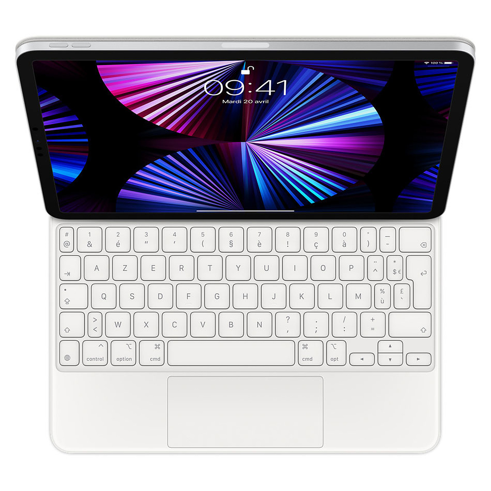 Apple Magic Keyboard iPad Pro 11" Blanc/FR (MJQJ3F/A) - Accessoires Apple Apple