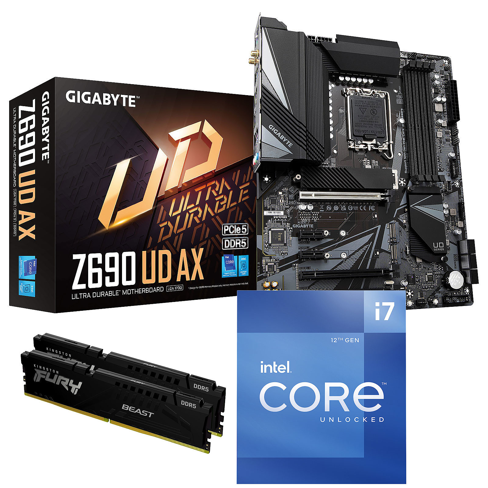 Kit Upgrade PC Core i7-12700K 32 GB Gigabyte Z690 UD AX - Kit upgrade PC Gigabyte