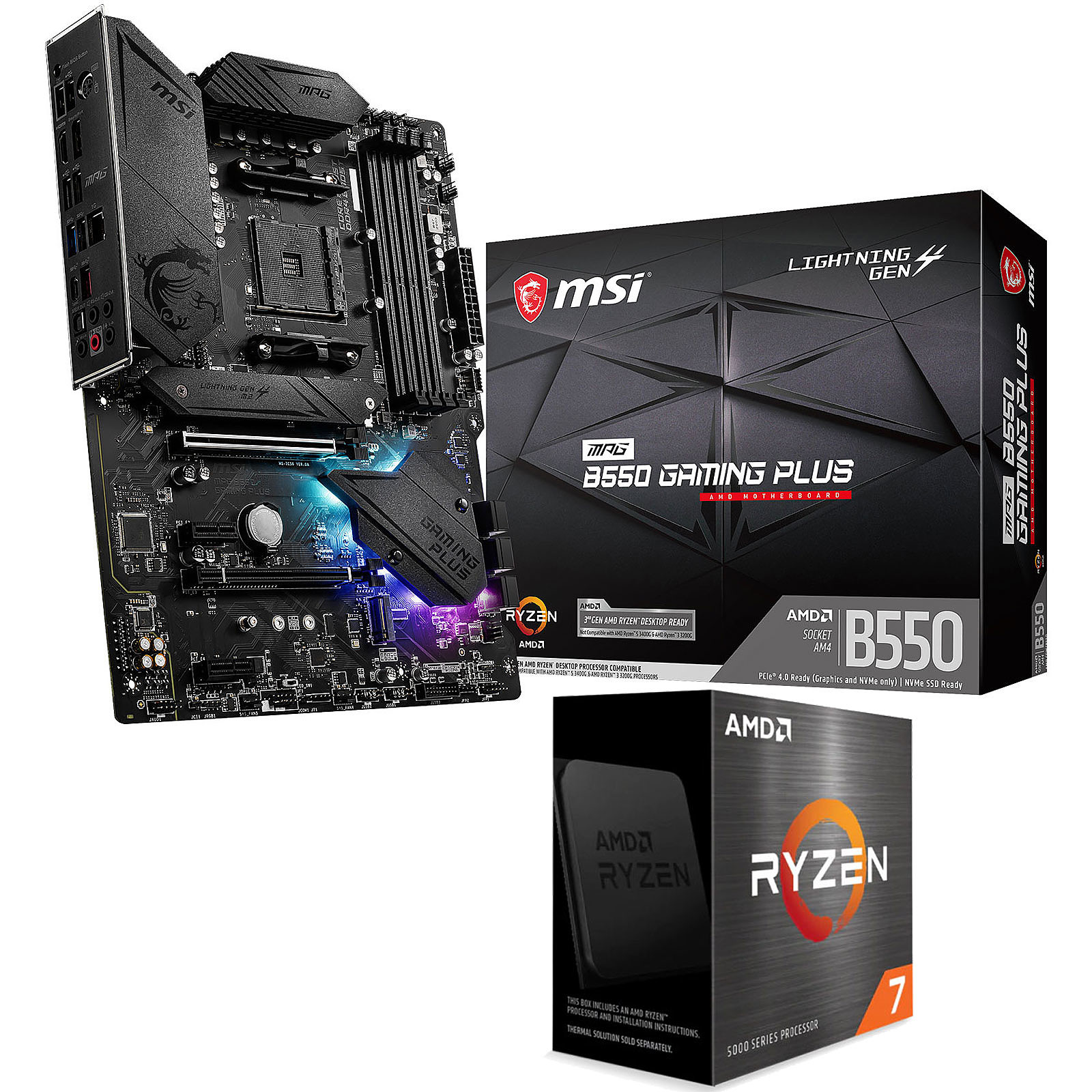 Kit Upgrade PC AMD Ryzen 7 5800X MSI MPG B550 GAMING PLUS - Kit upgrade PC MSI