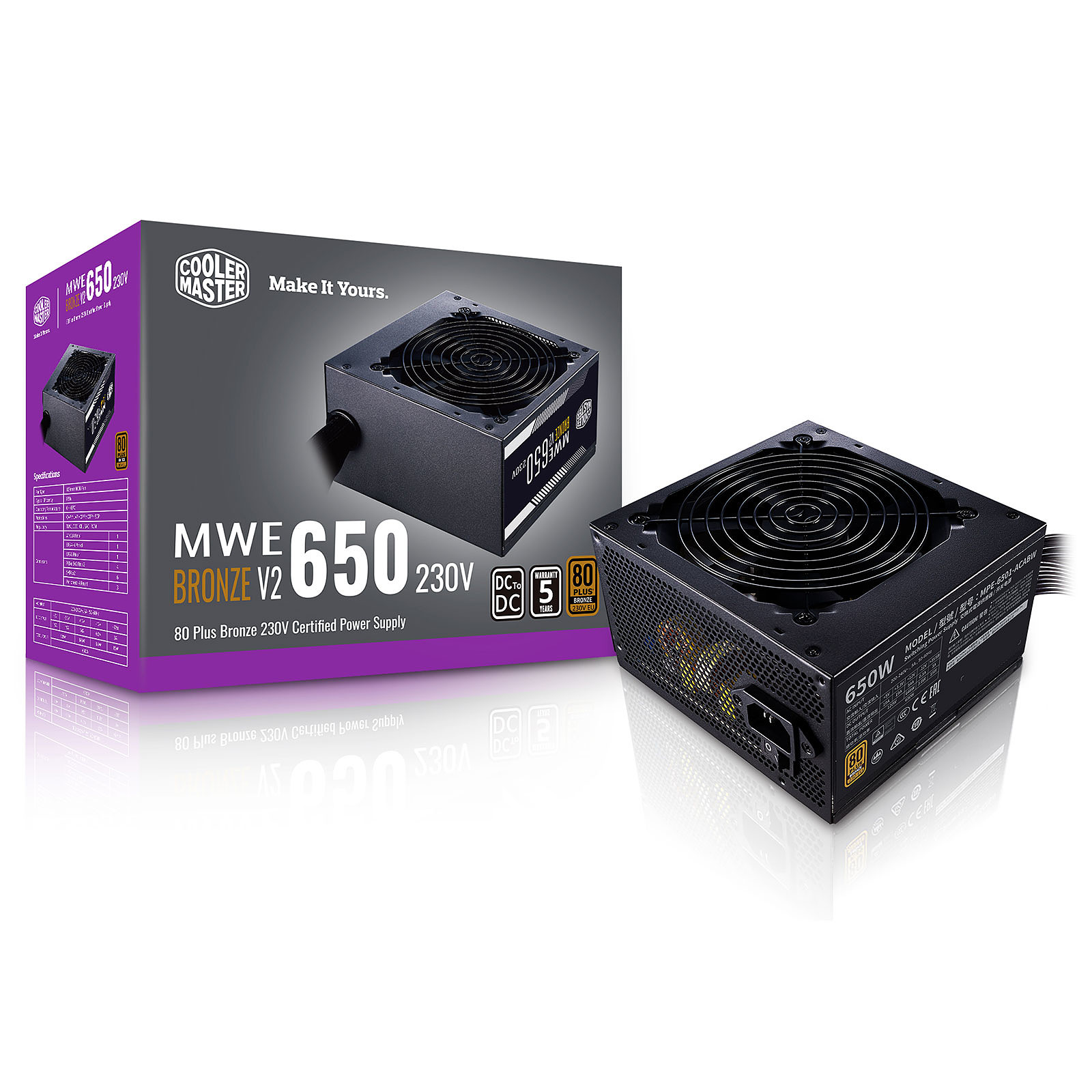 Cooler Master MWE Bronze 650W V2 - Alimentation PC Cooler Master Ltd