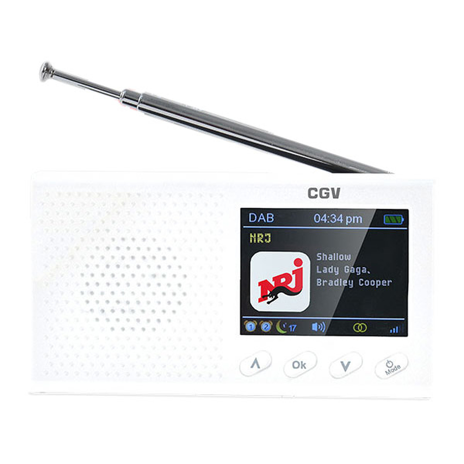 CGV DR Pocket+ Blanc - Radio & radio reveil CGV