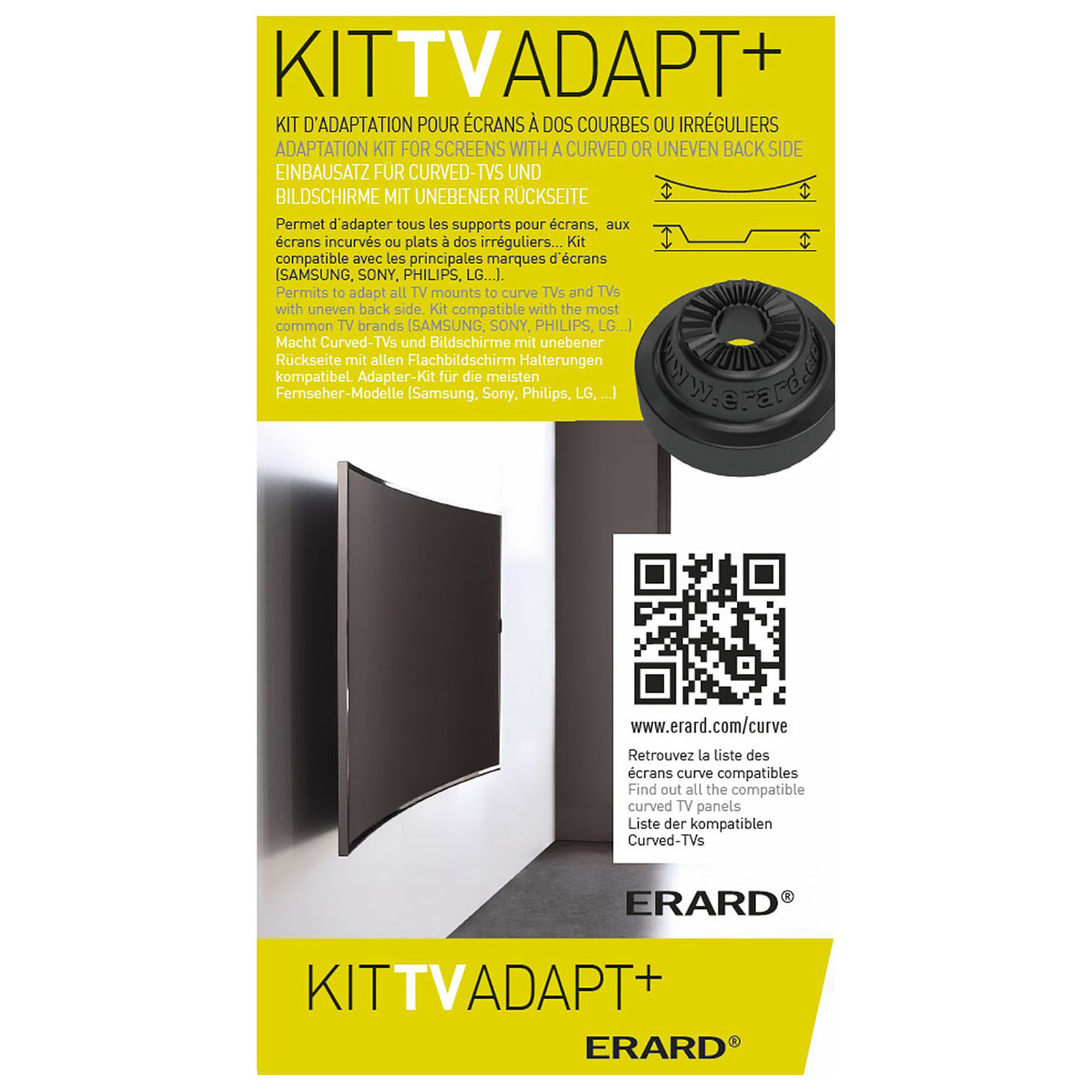 ERARD Kit TV Adapt+ - Support mural TV ERARD Group