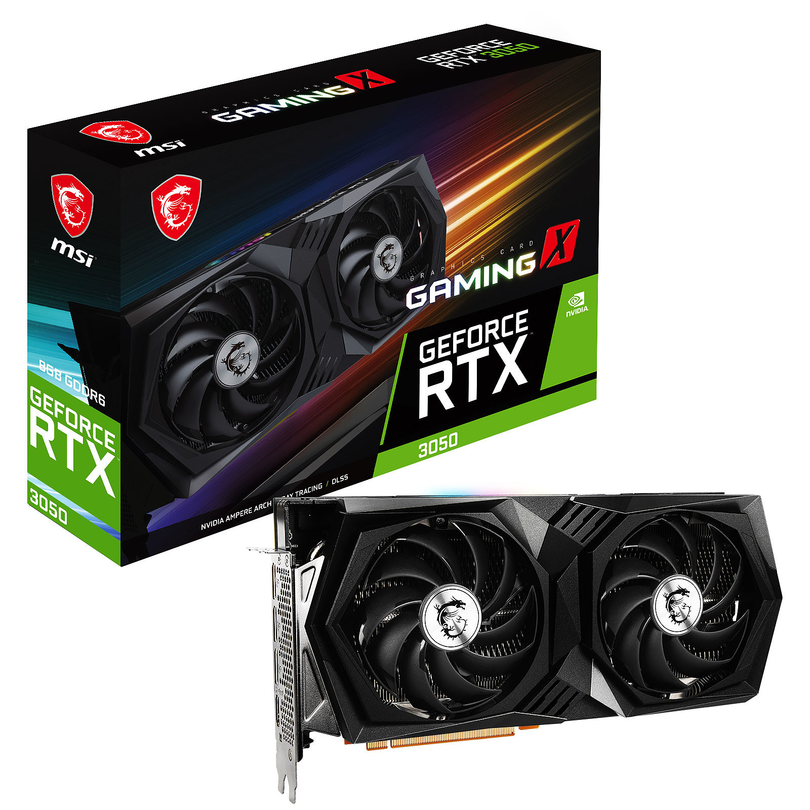 MSI GeForce RTX 3050 GAMING X 8G LHR - Carte graphique MSI