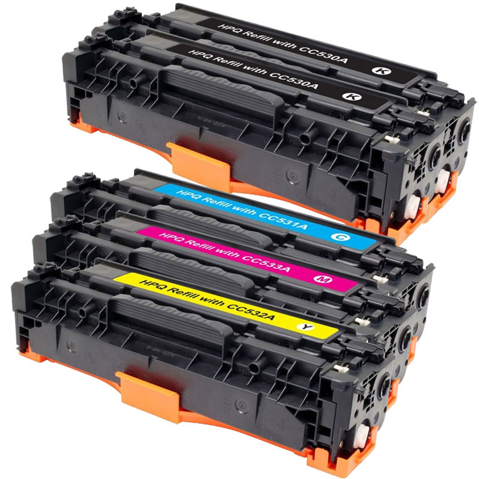 Multipack toners compatibles HP CC53XA et Canon 718 (Noir, magenta, jaune et cyan) - Toner imprimante Generique