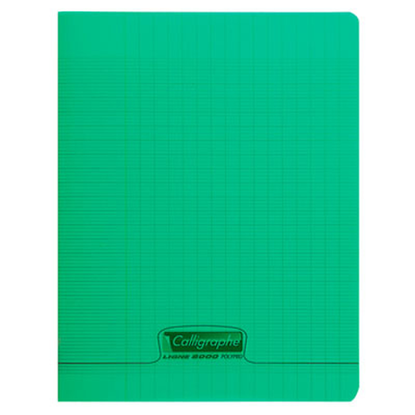 Calligraphe 8000 Polypro Cahier 96 pages 17 x 22 cm seyes grands carreaux Vert - Cahier Calligraphe