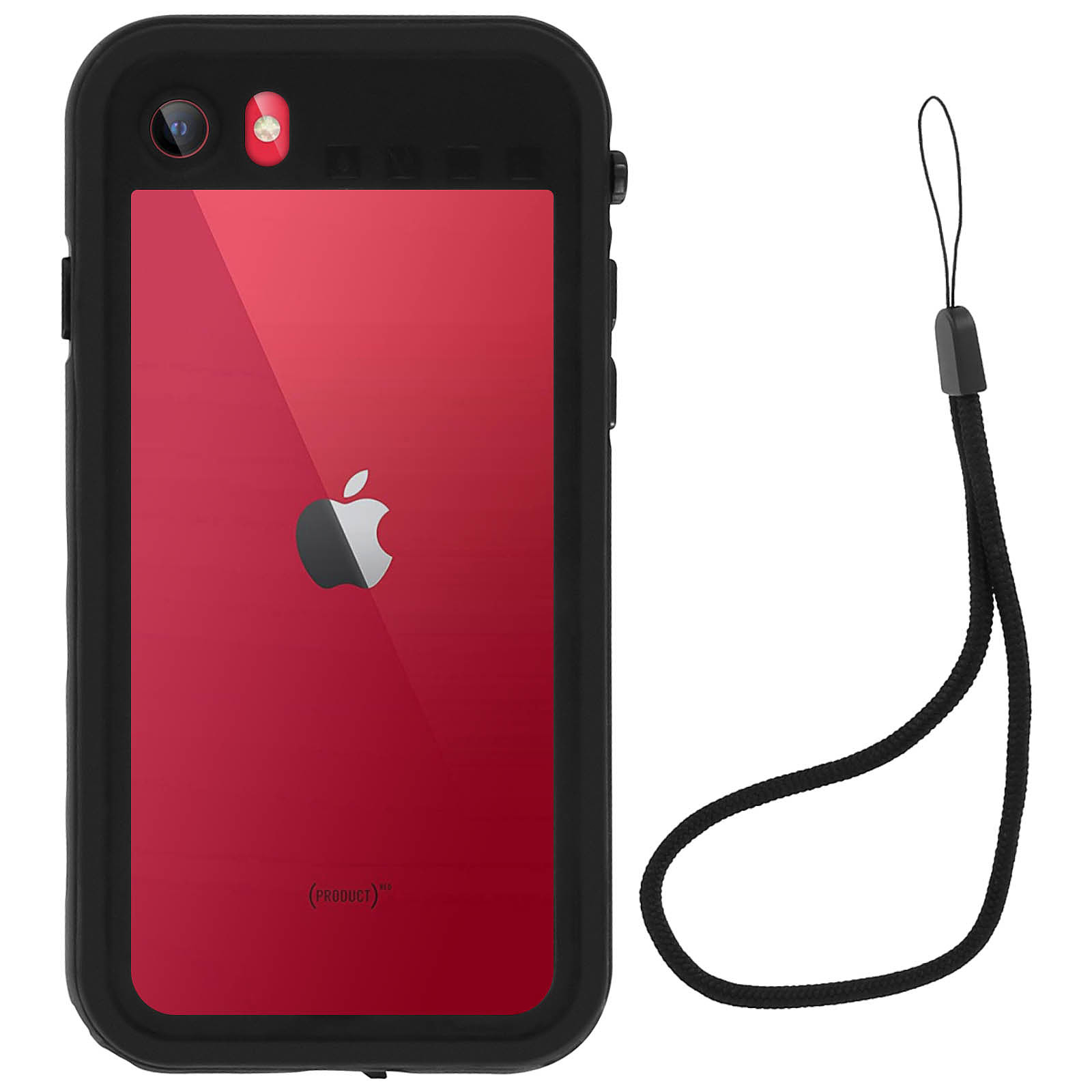 Avizar Coque Pour iPhone SE 2020 / 8 / 7 Waterproof 2m et Antichoc Protection Integrale Noir - Coque telephone Avizar