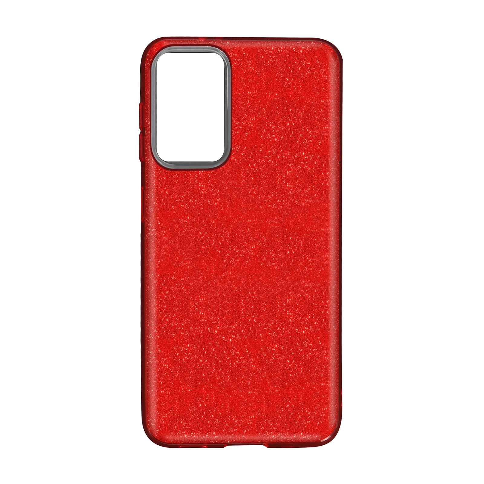 Avizar Coque pour Samsung Galaxy A03S Design Paillette Amovible Silicone Rouge - Coque telephone Avizar