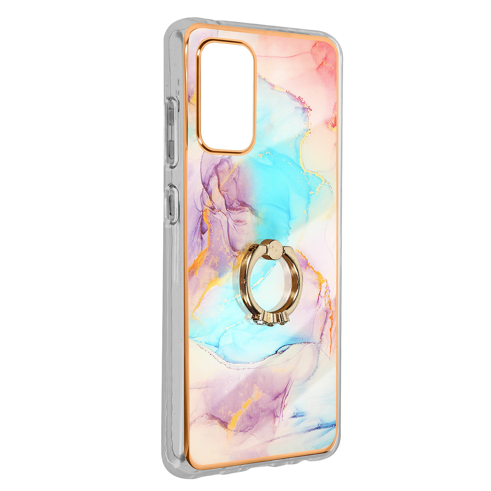 Avizar Coque pour Samsung Galaxy A32 Bi-matière avec Bague de maintien a  strass effet bijou Motif marbre multicolore - Coque telephone Avizar
