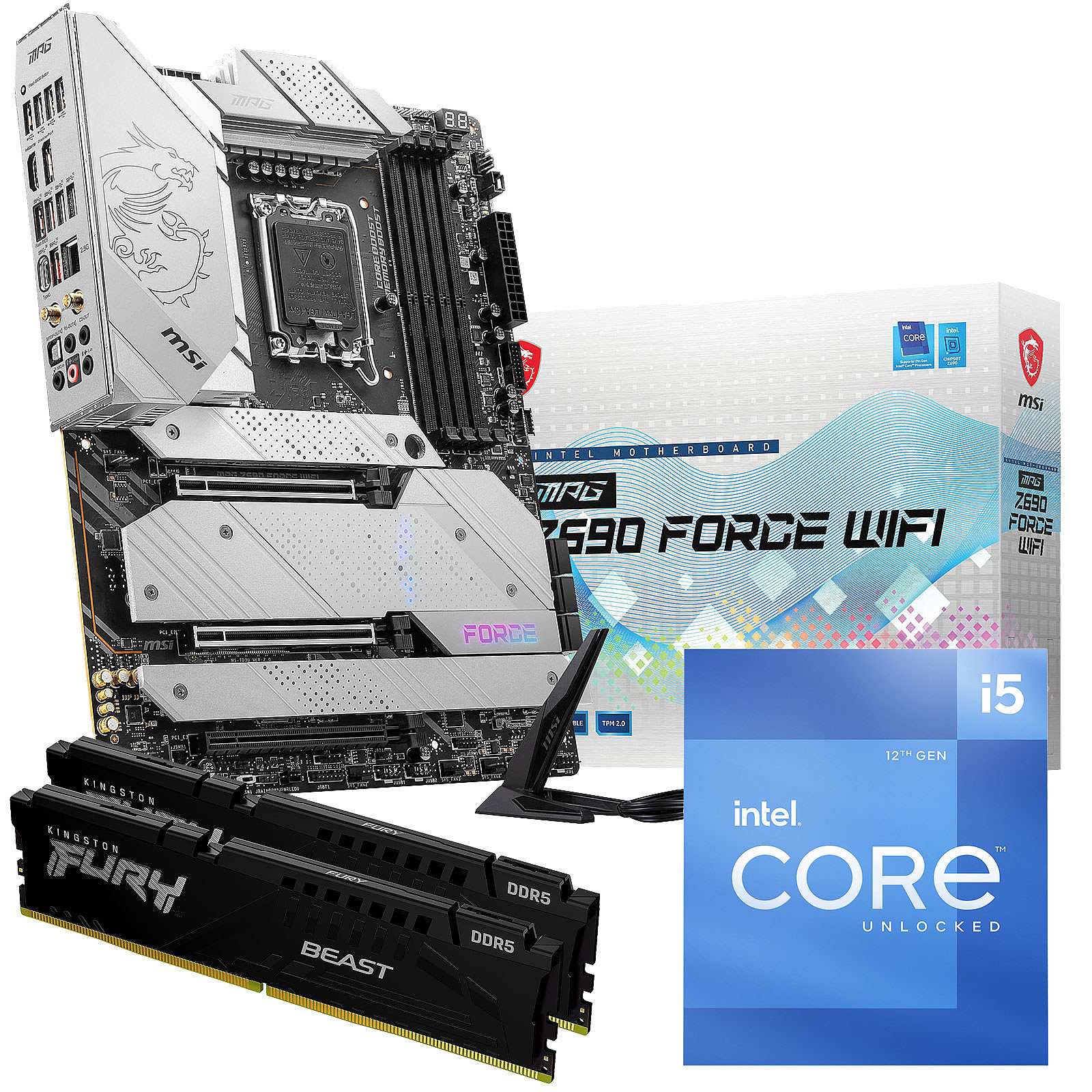 Kit Upgrade PC Core i5-12600K 32GB MSI MPG Z690 FORCE WIFI DDR5 - Kit upgrade PC MSI