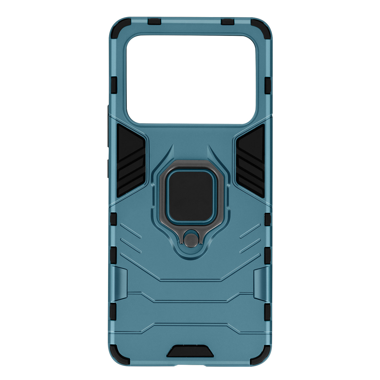 Avizar Coque pour Xiaomi Mi 11 Ultra Hybride Antichoc Bague Metallique Support Bleu - Coque telephone Avizar