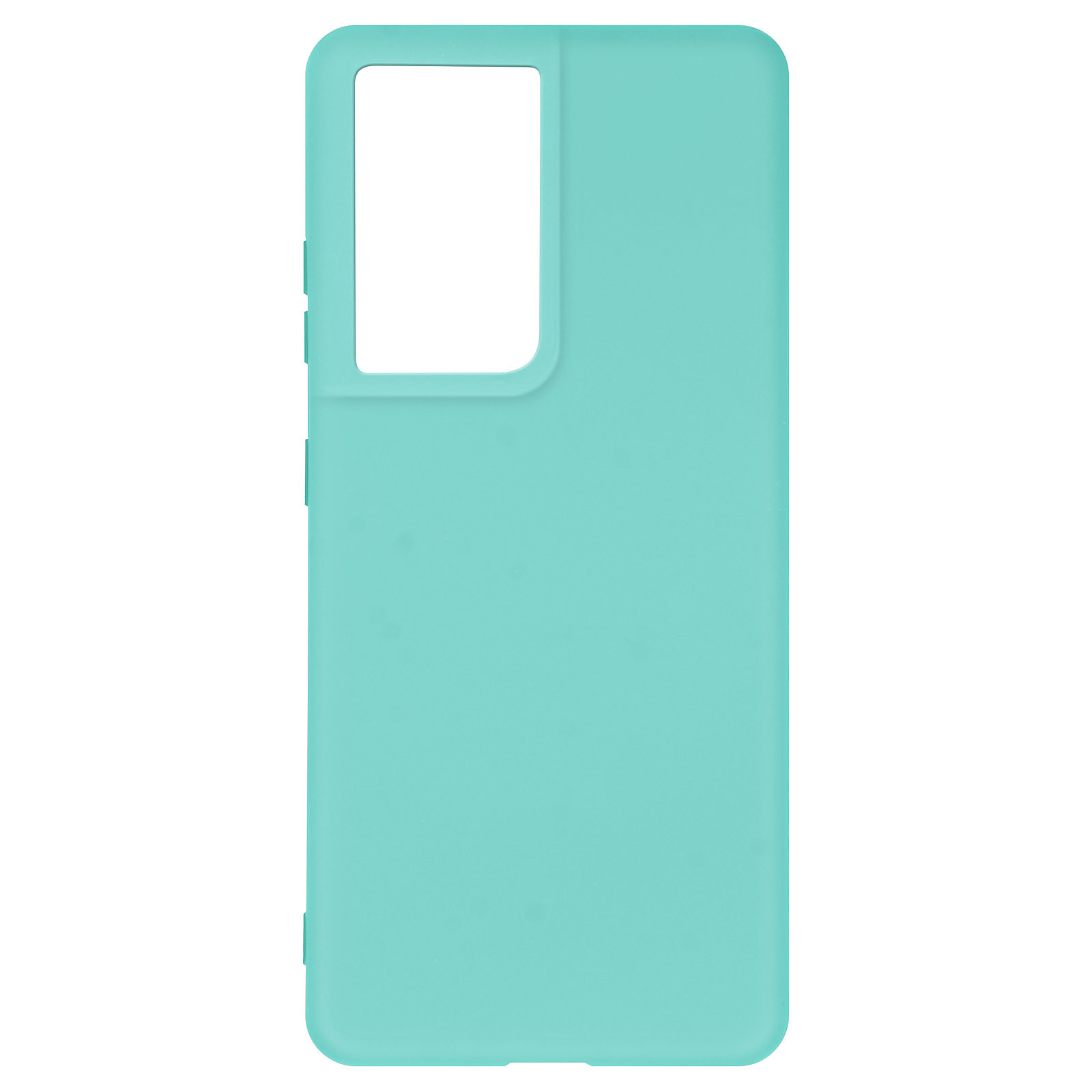Avizar Coque pour Samsung Galaxy S21 Ultra Silicone Souple Finition Soft Touch Compatible QI Turquoise - Coque telephone Avizar
