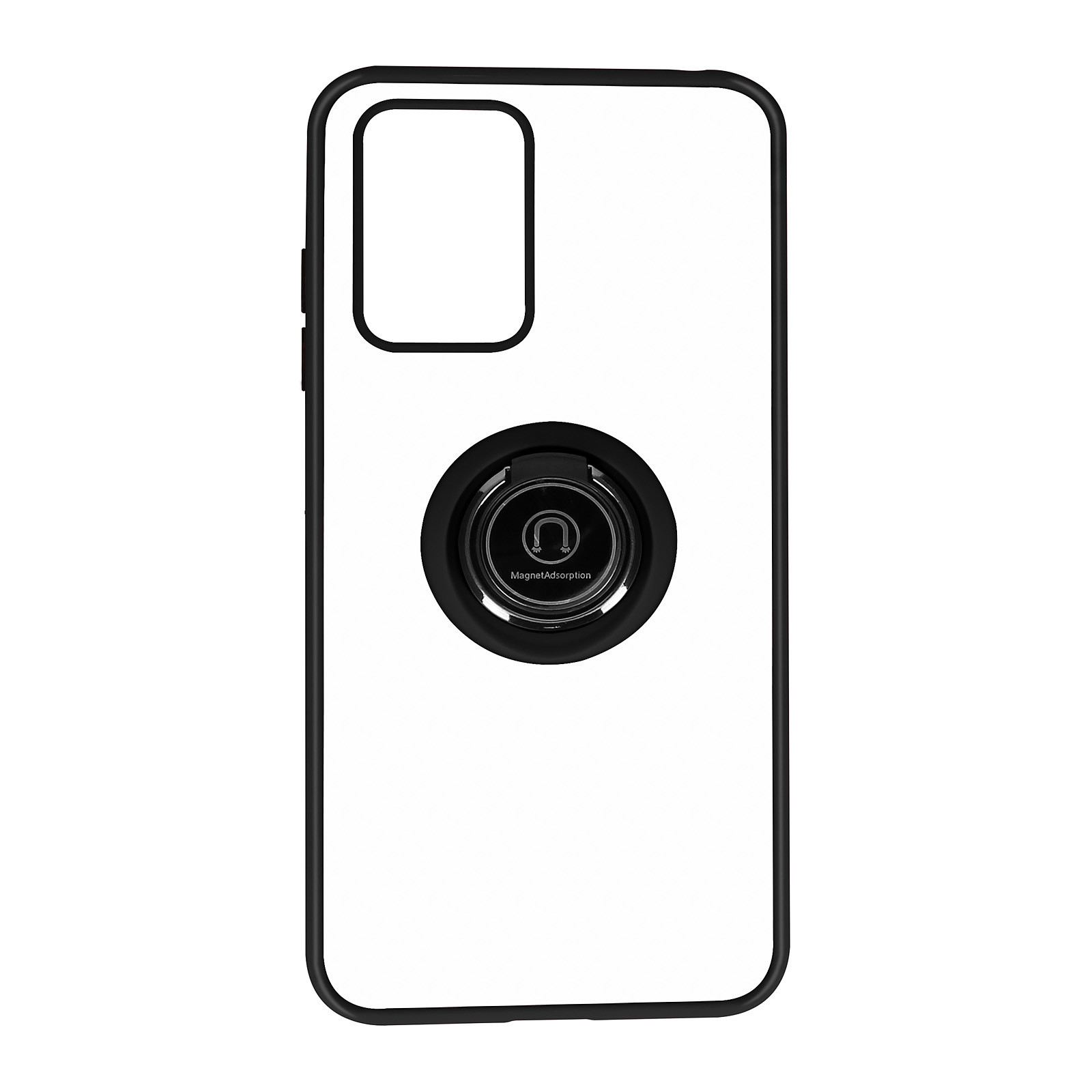 Avizar Coque pour Xiaomi Redmi 10 Bi-matière Bague Metallique Support Video Noir - Coque telephone Avizar