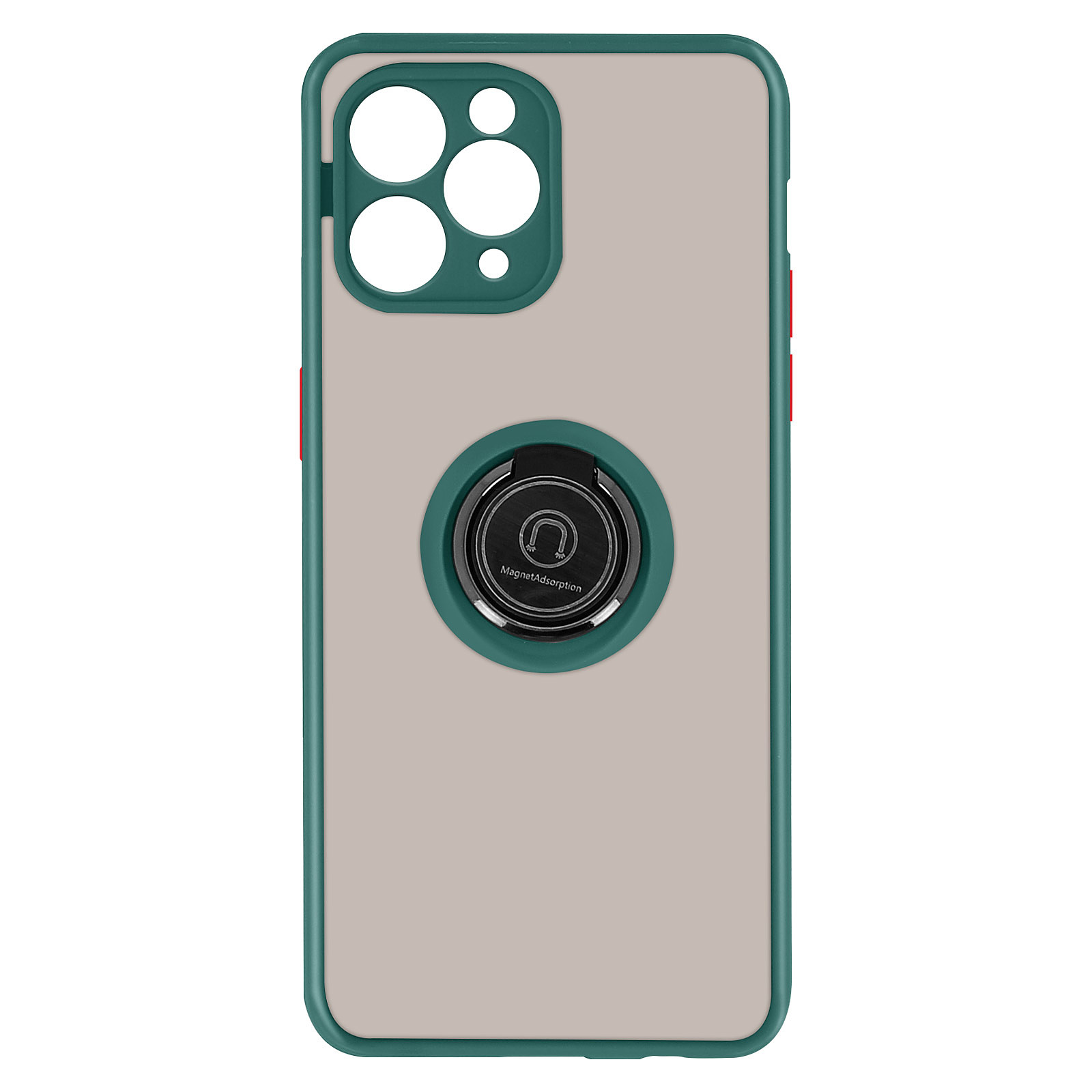 Avizar Coque pour IPhone 11 Pro Bi-matière Bague Metallique Support Video Vert - Coque telephone Avizar