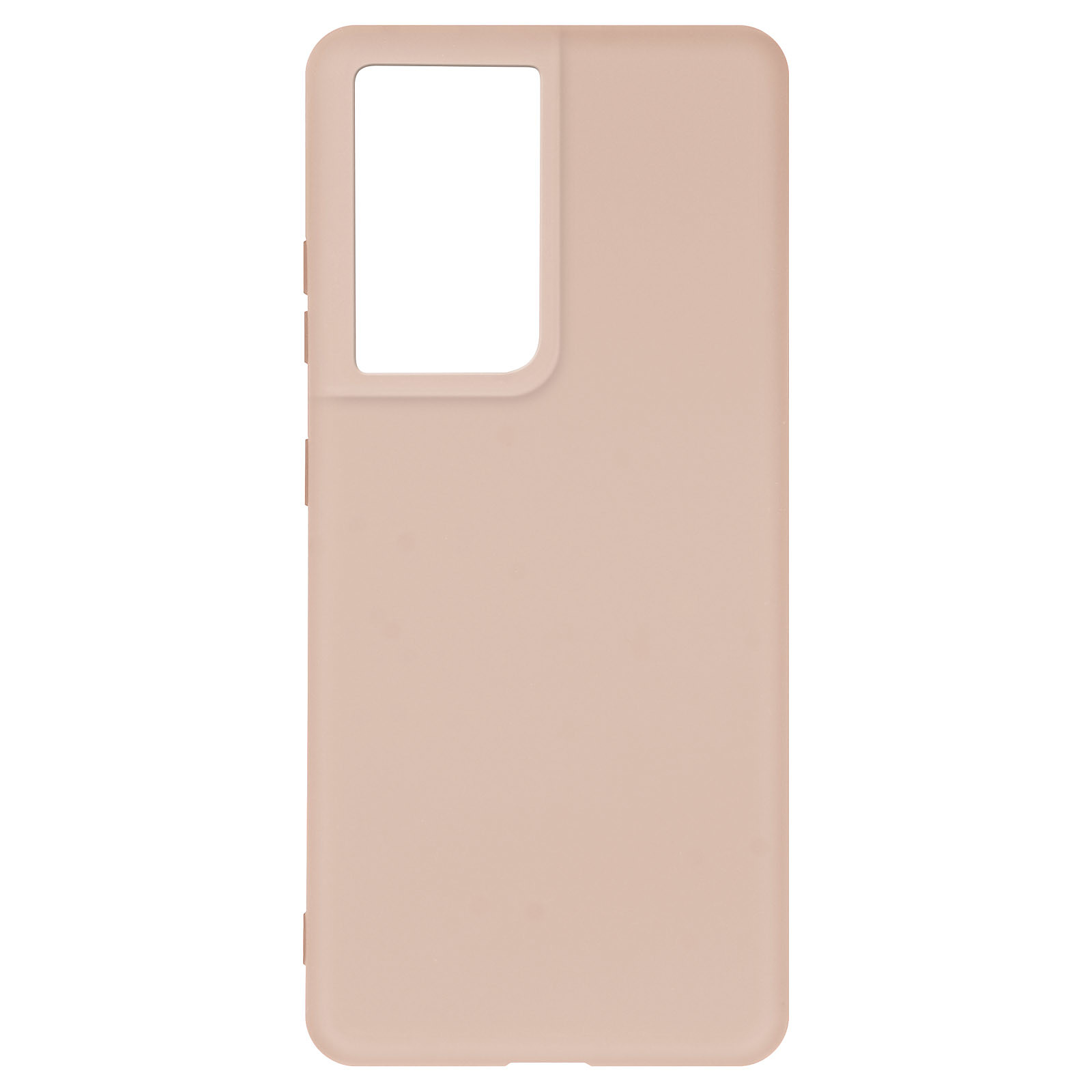 Avizar Coque pour Samsung Galaxy S21 Ultra Silicone Souple Finition Soft Touch Compatible QI Rose - Coque telephone Avizar