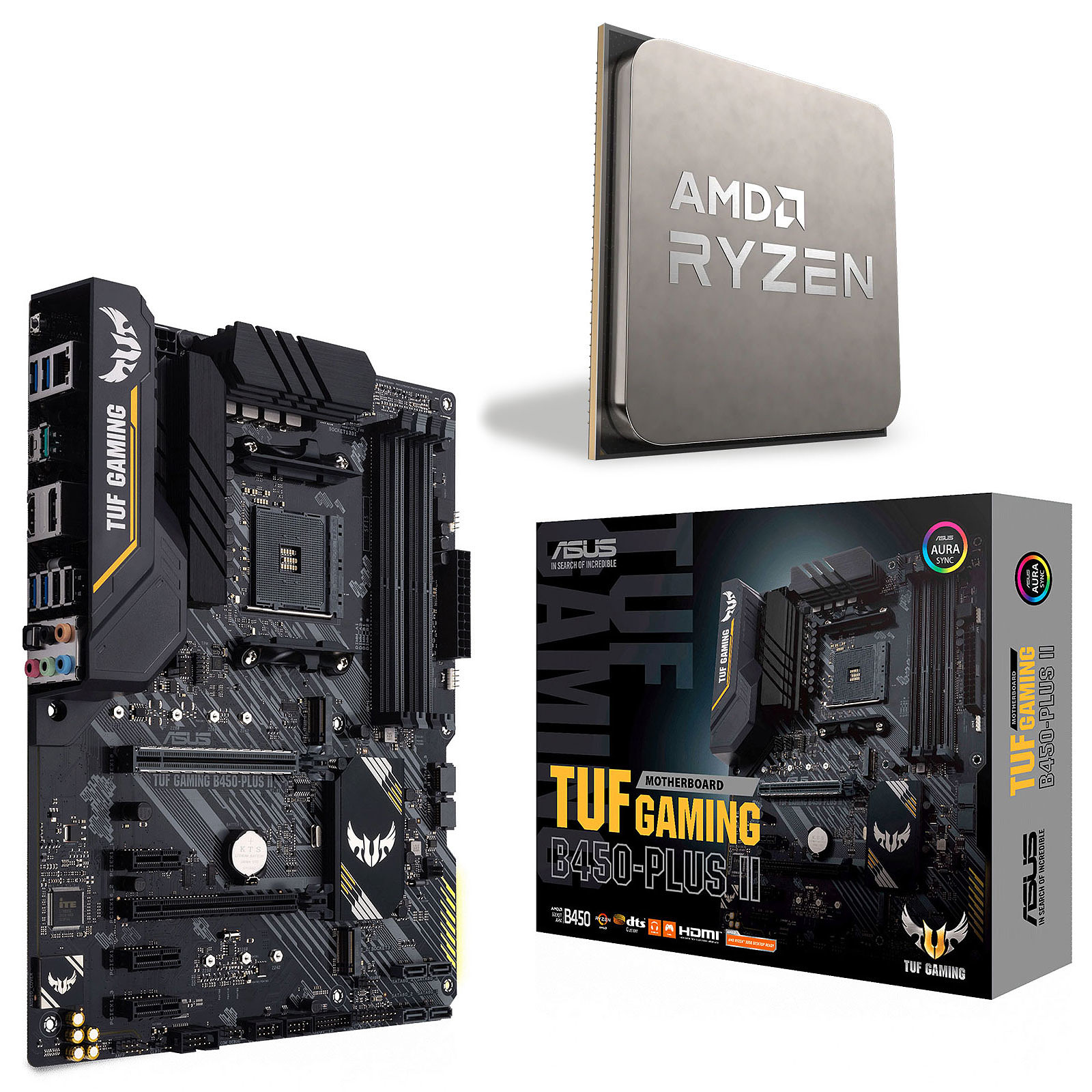 Kit Upgrade PC AMD Ryzen 5 3600 ASUS TUF GAMING B450-PLUS II - Kit upgrade PC ASUS