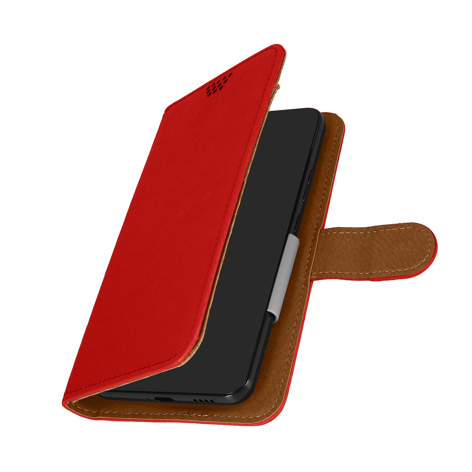 Avizar atui Folio Universel pour Smartphone 142 x 68 mm Maintien Rotatif Fermoir Magnetique rouge - Coque telephone Avizar