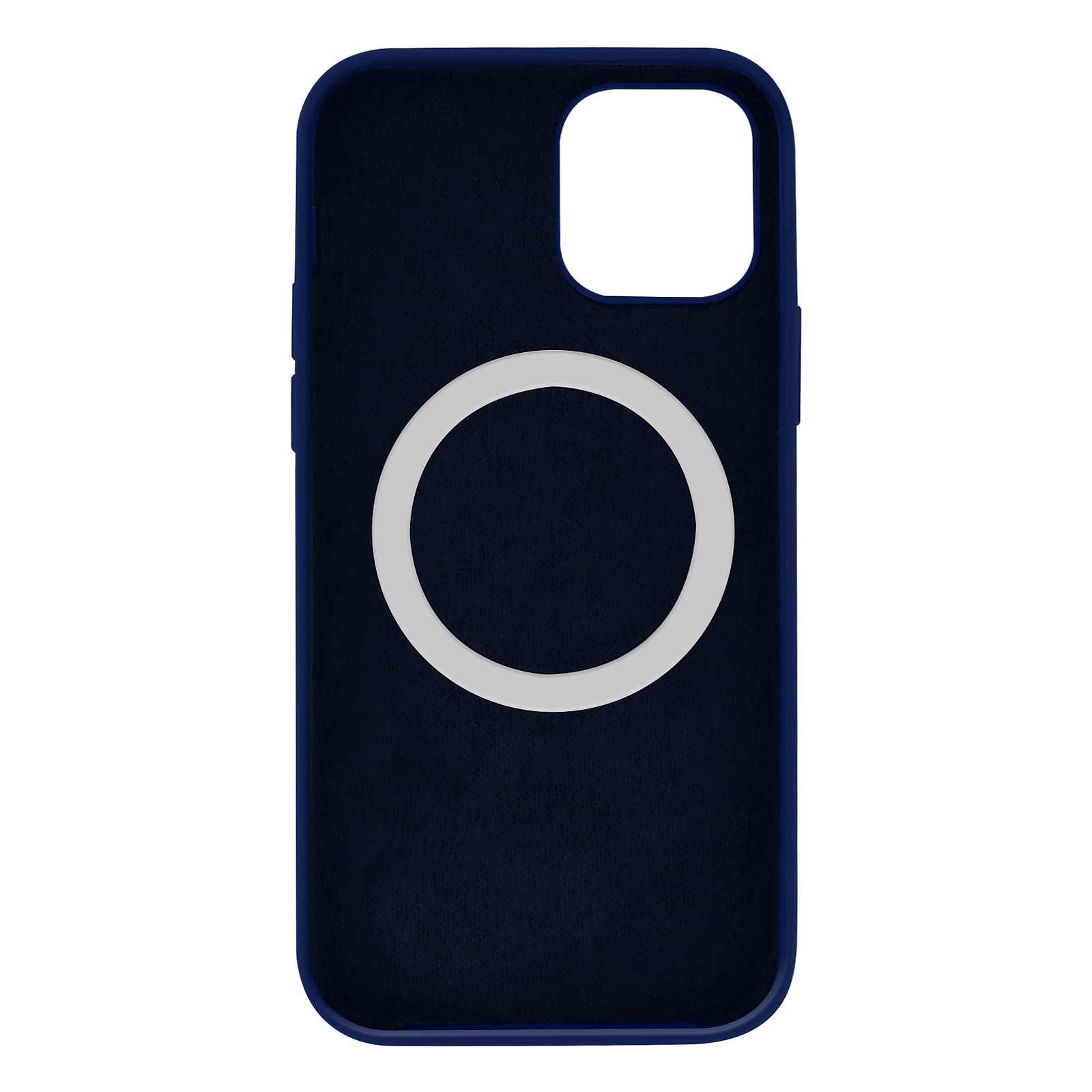 Avizar Coque pour iPhone 12 Mini Magsafe Silicone semi-rigide Anti-traces Bleu - Coque telephone Avizar