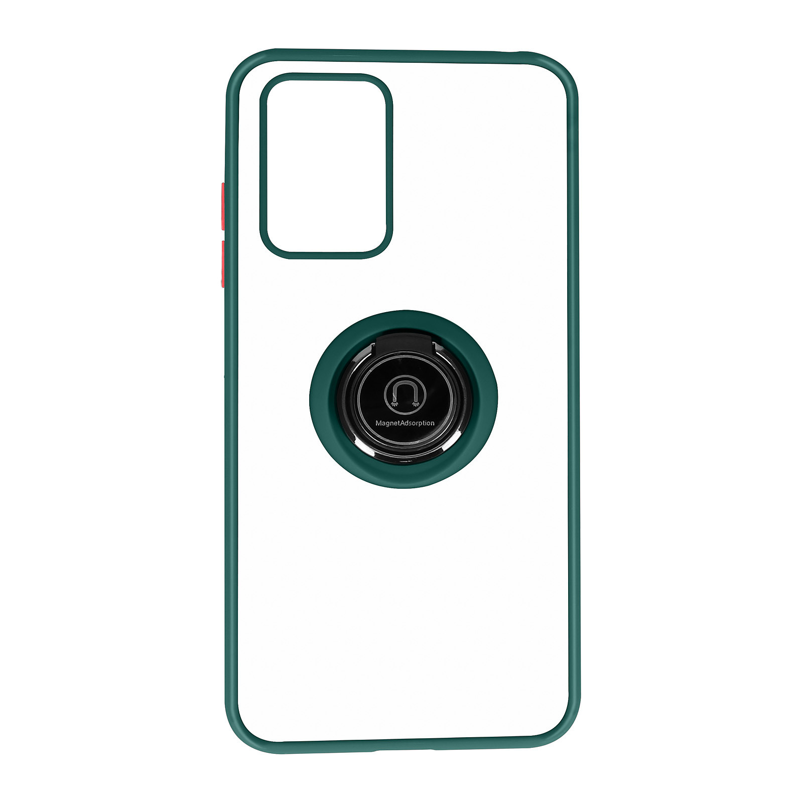 Avizar Coque pour Xiaomi Redmi 10 Bi-matière Bague Metallique Support Video Vert - Coque telephone Avizar