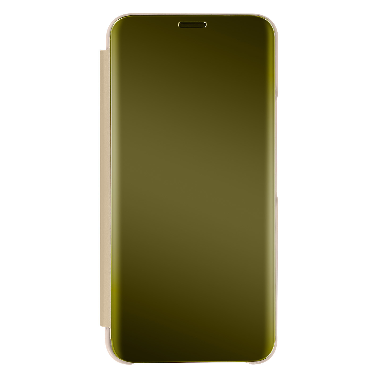 Avizar atui Clear View pour Samsung Galaxy S22 avec Clapet Miroir Support Video dore - Coque telephone Avizar