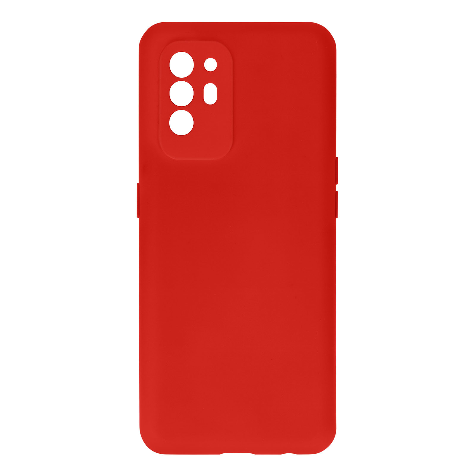 Avizar Coque pour Oppo A94 5G Silicone Semi-rigide Finition Soft Touch Fine Rouge - Coque telephone Avizar