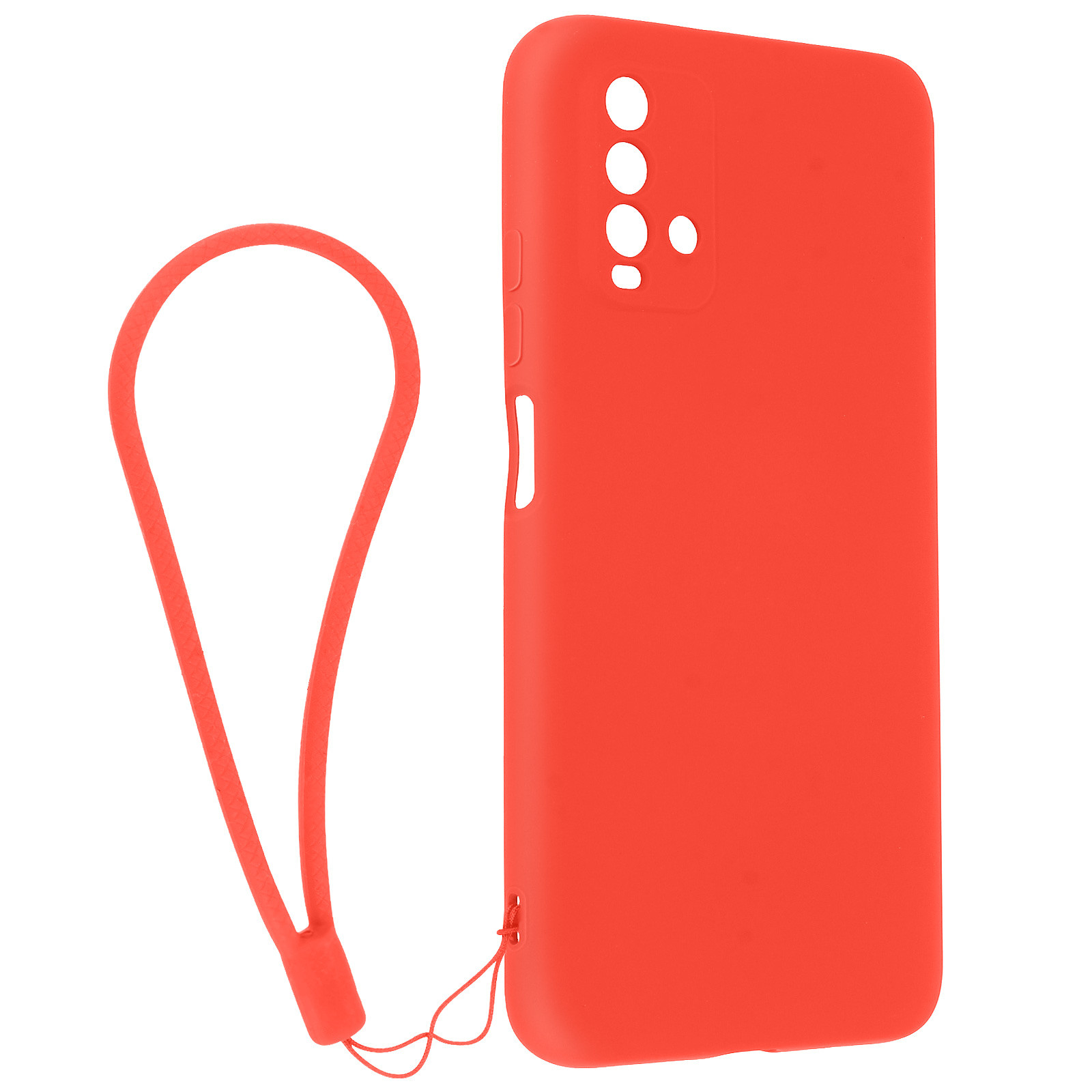 Avizar Coque pour Xiaomi Redmi 9T Silicone Gel Semi-rigide avec Dragonne Rouge - Coque telephone Avizar