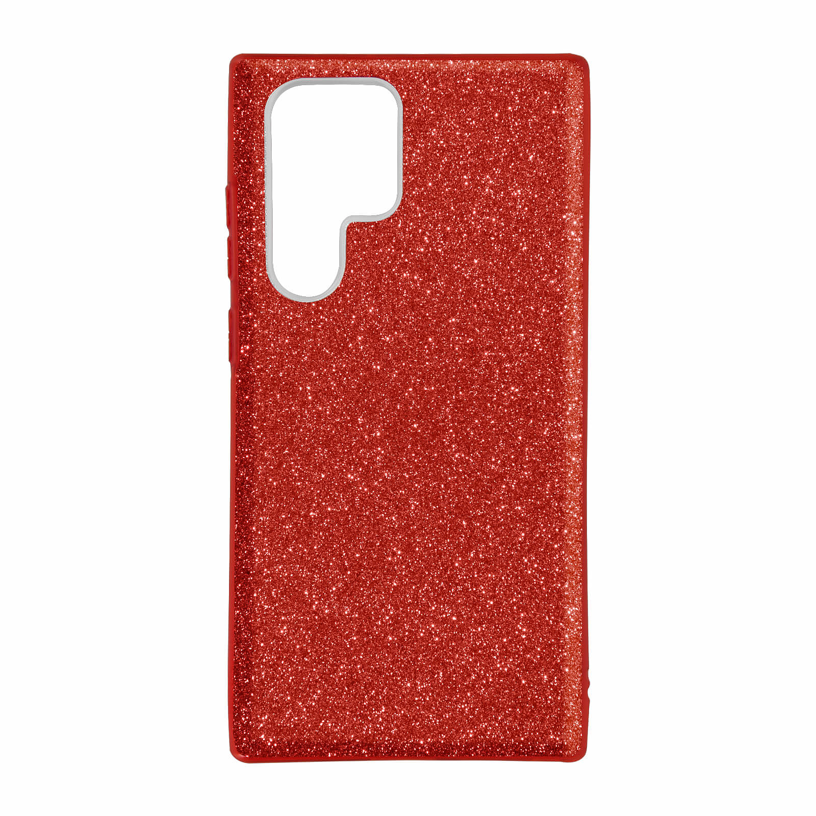 Avizar Coque pour Samsung Galaxy S22 Ultra Design Paillette Amovible Silicone rouge - Coque telephone Avizar