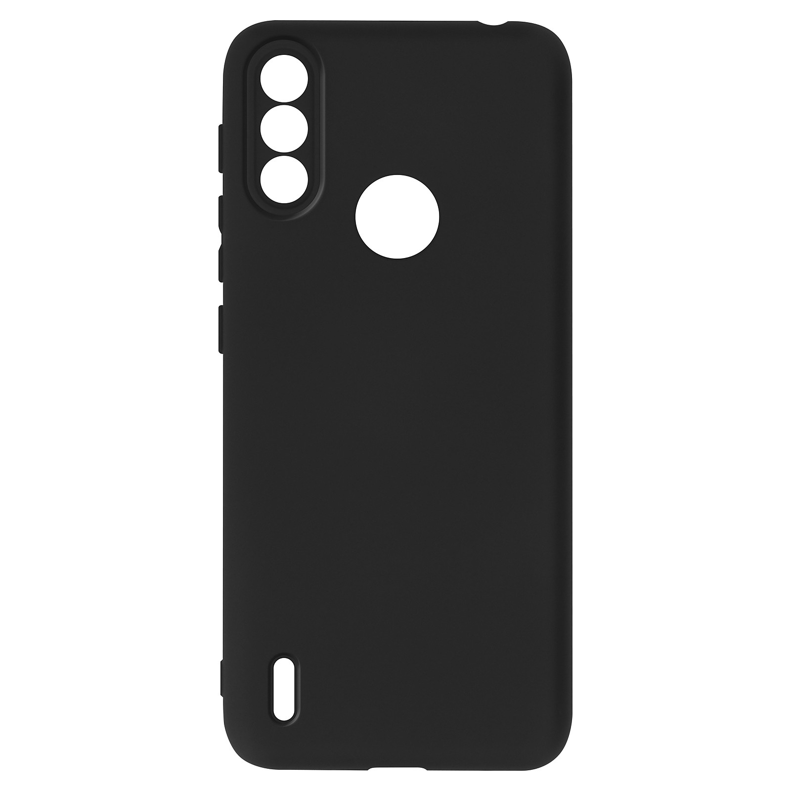 Avizar Coque pour Motorola Moto E7i Silicone Semi-rigide Finition Soft Touch Fine Noir - Coque telephone Avizar