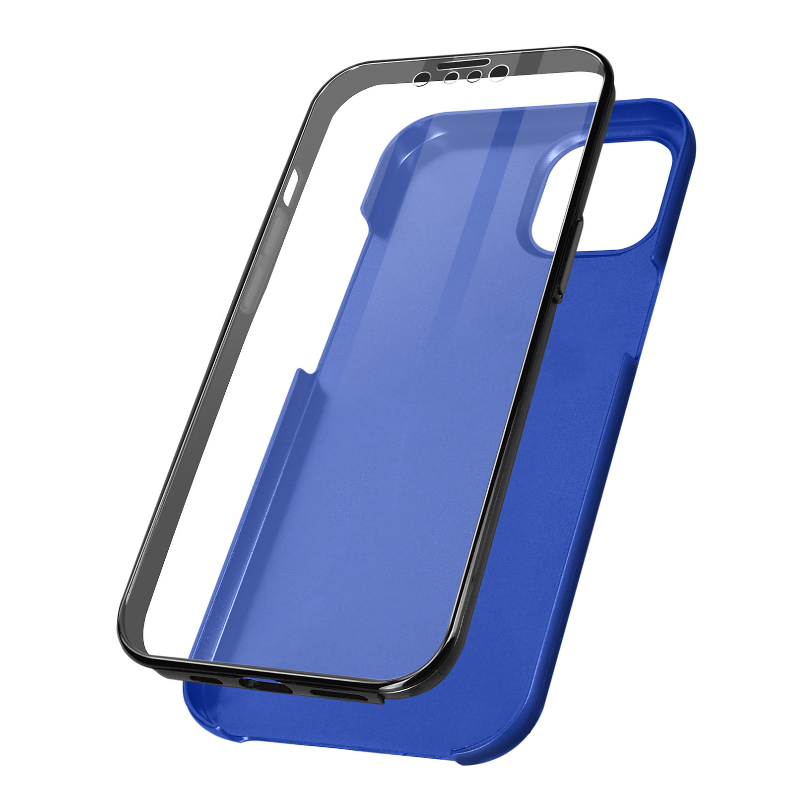 Avizar Coque pour iPhone 13 Pro Intègrale Arrière Rigide Bleu et Avant Souple Transparent - Coque telephone Avizar