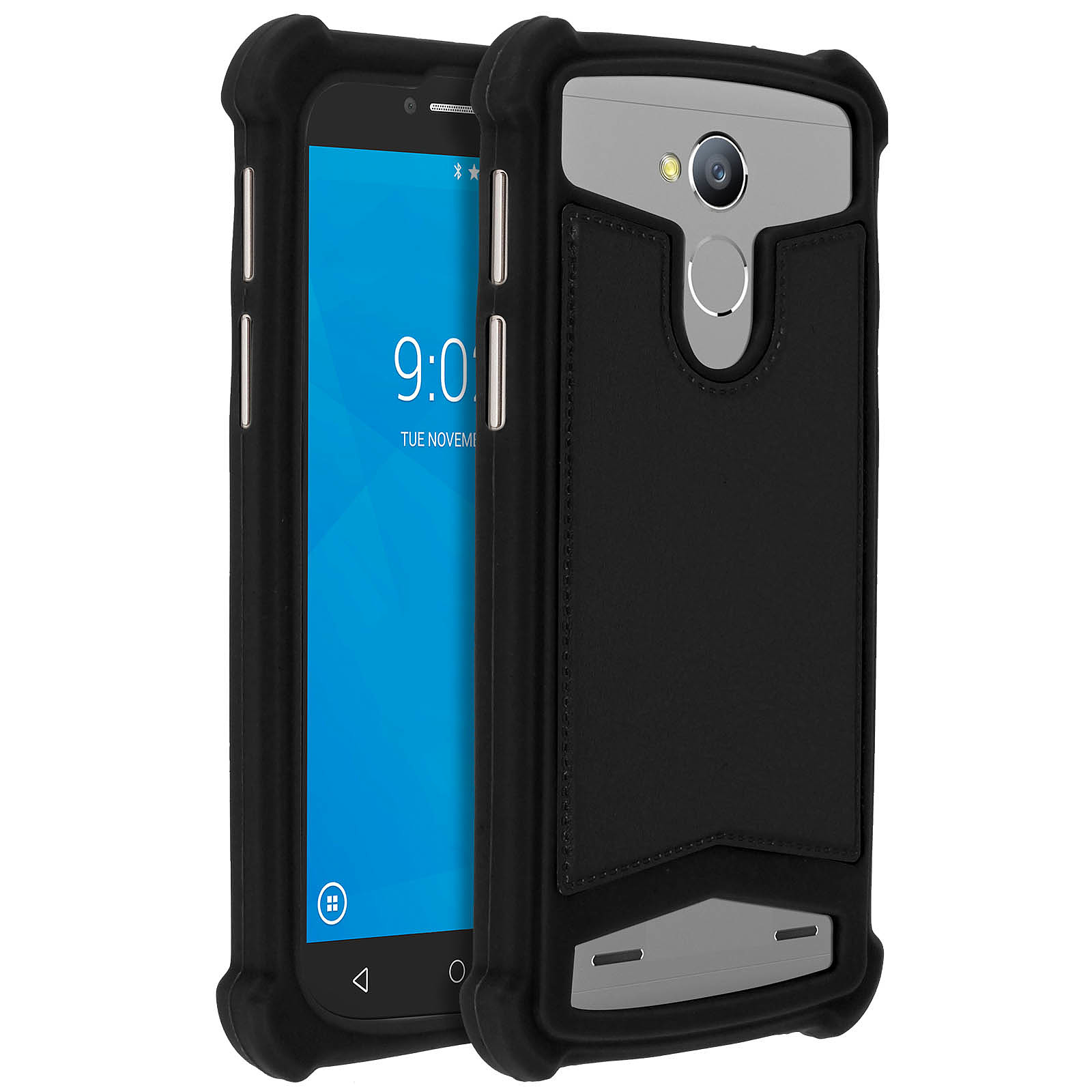 Avizar Coque Universelle Smartphone 4,3 a  4,7 pouces Protection Silicone Gel noir - Coque telephone Avizar