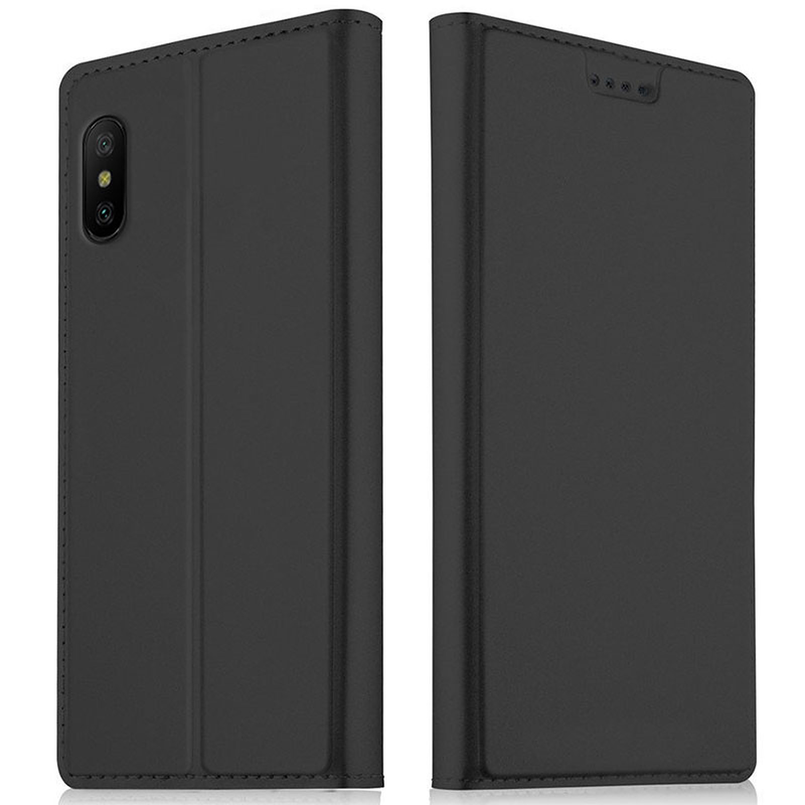 Akashi Etui Folio Porte Carte Noir Xiaomi Mi 8 Pro - Coque telephone Akashi