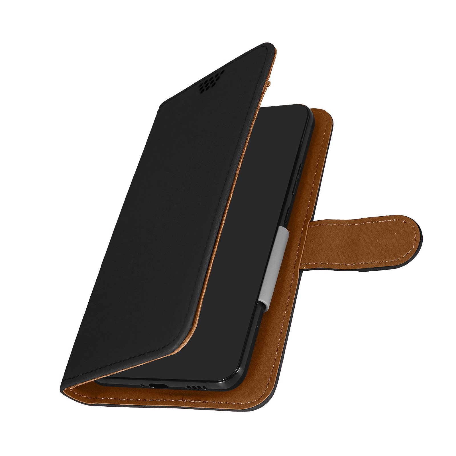 Avizar atui Folio Universel pour Smartphone 160 x 82 mm Maintien Rotatif Fermoir Magnetique noir - Coque telephone Avizar