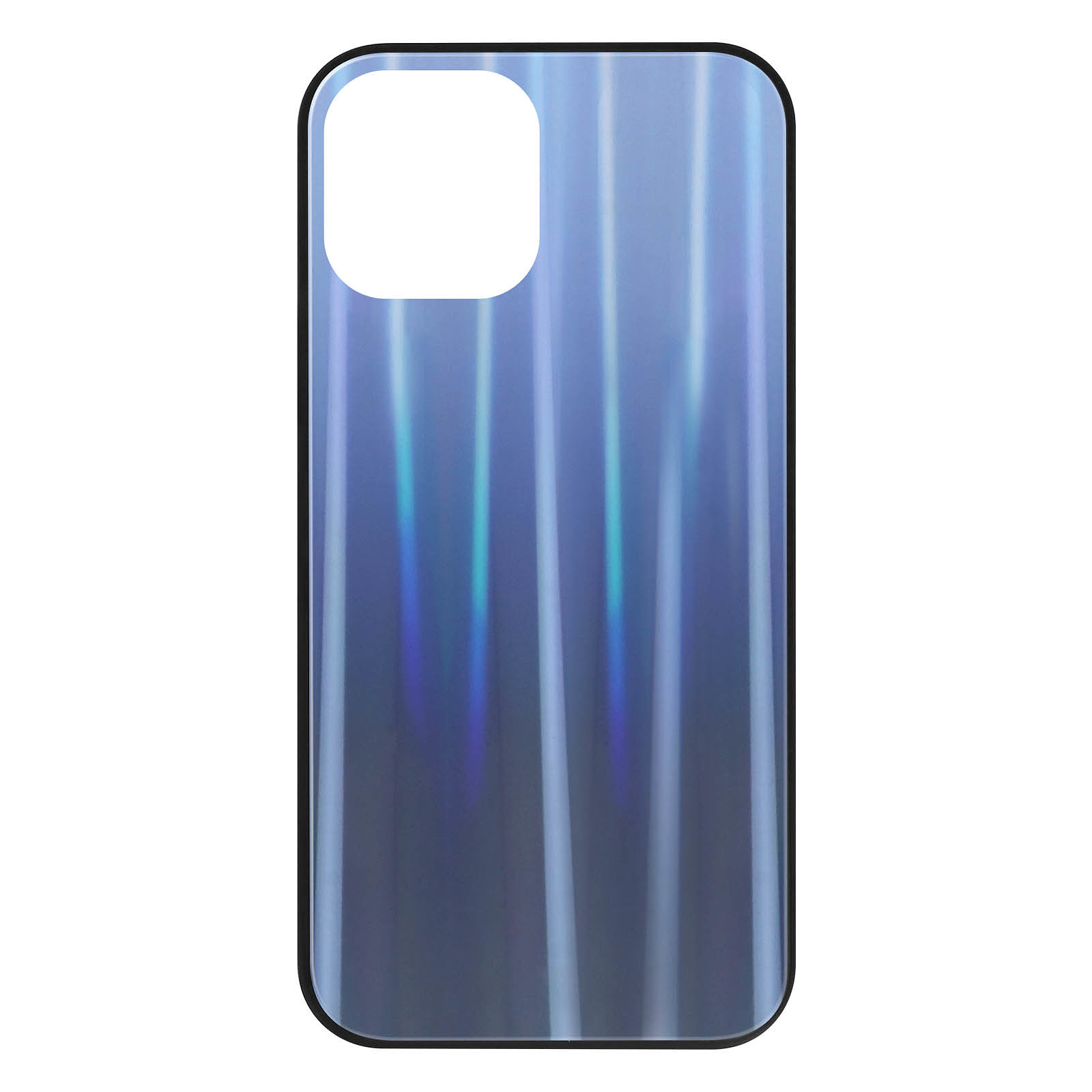 Avizar Coque pour iPhone 12 et 12 Pro Bi-matière Holographique Brillant Fine Legère Bleu Nuit - Coque telephone Avizar