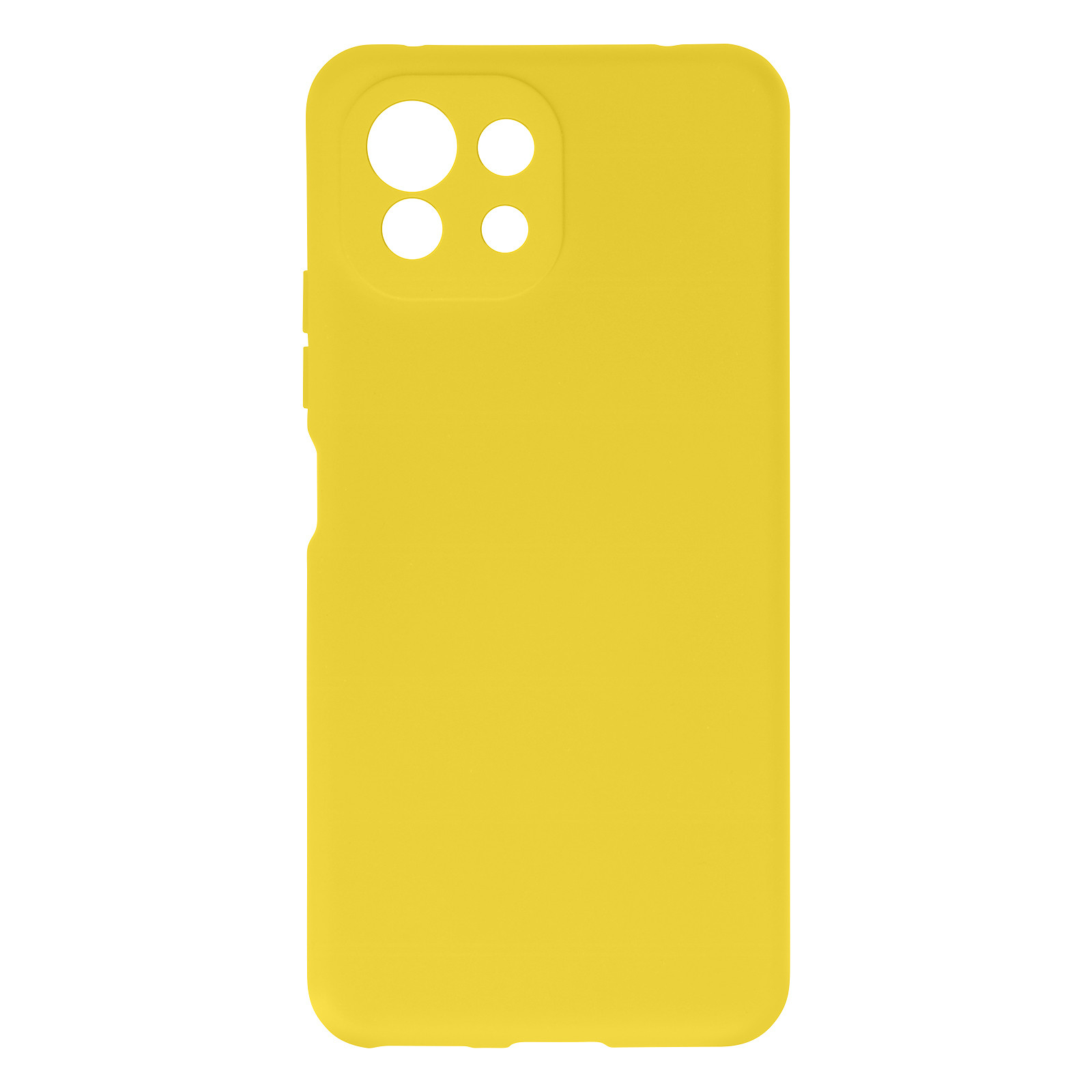 Avizar Coque pour Xiaomi Mi 11 Lite Silicone Semi-rigide Finition Soft Touch Fine jaune - Coque telephone Avizar