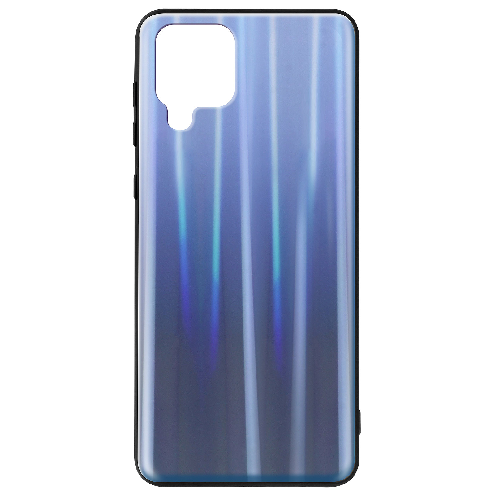 Avizar Coque pour Samsung Galaxy A42 Bi-matière Holographique Brillant Fine Legère Bleu - Coque telephone Avizar