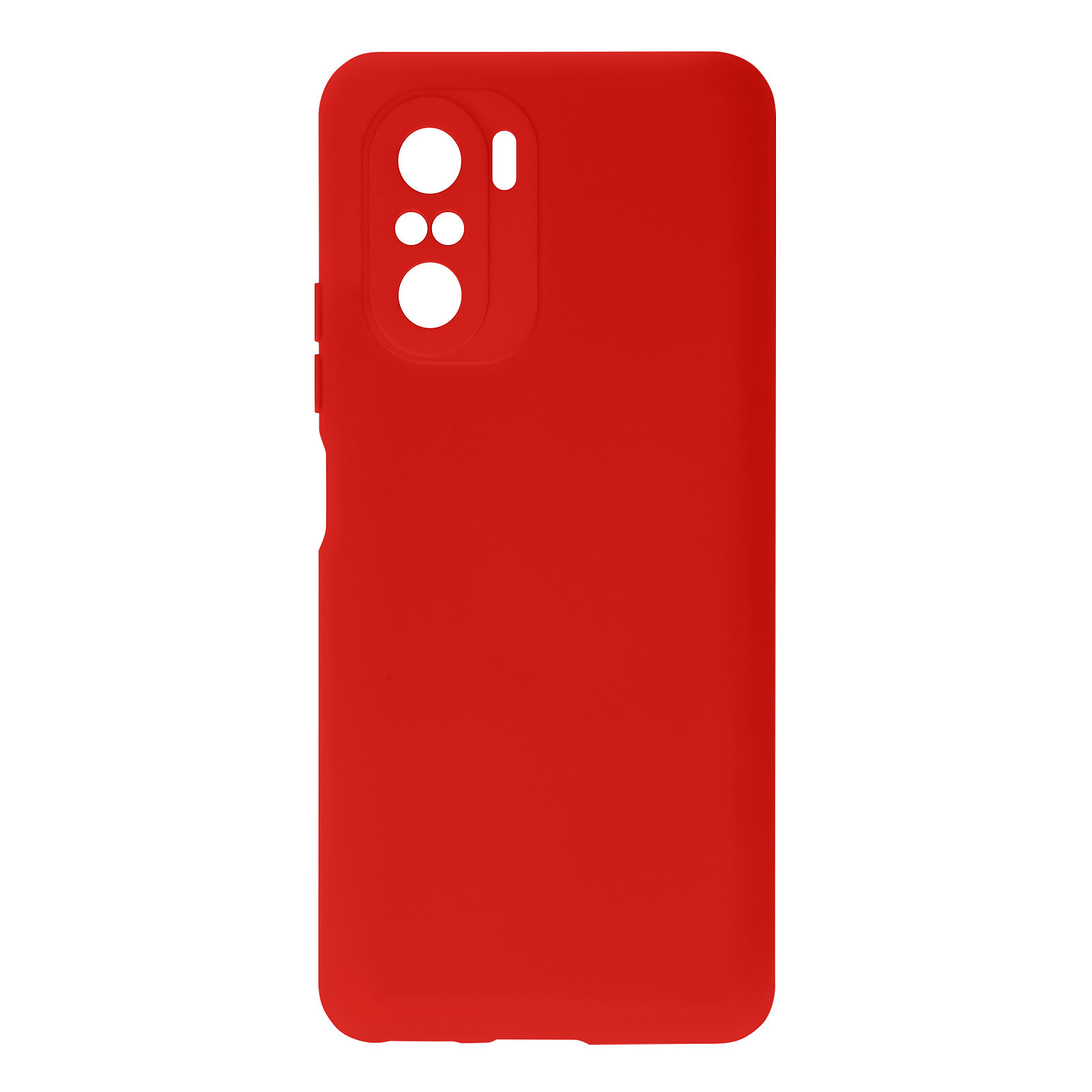 Avizar Coque pour Xiaomi Poco F3 et Mi 11iSilicone Semi-rigide Finition Soft Touch Fine Rouge - Coque telephone Avizar