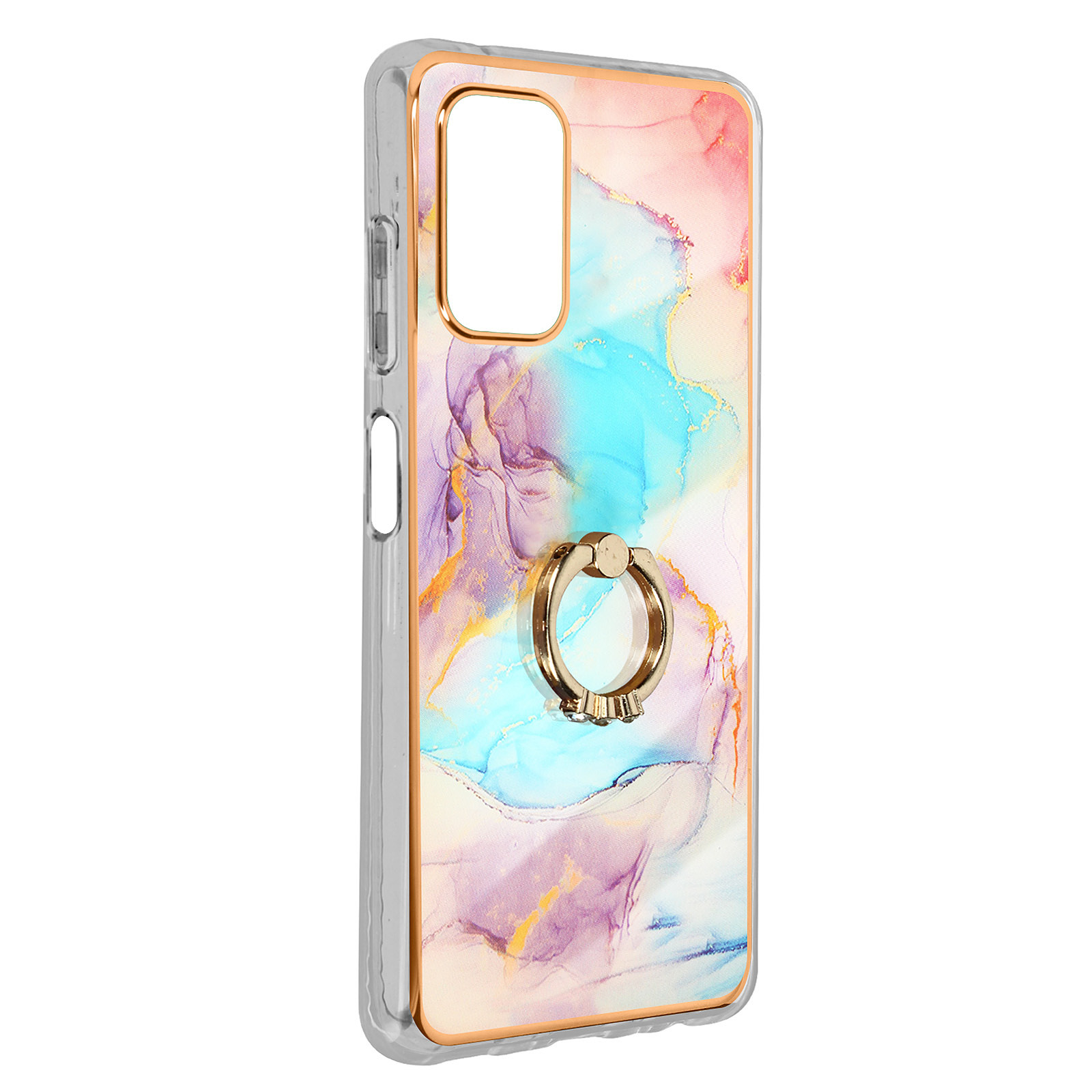 Avizar Coque pour Samsung Galaxy A32 5G Bi-matière avec Bague de maintien a  strass effet bijou Motif marbre multicolore - Coque telephone Avizar