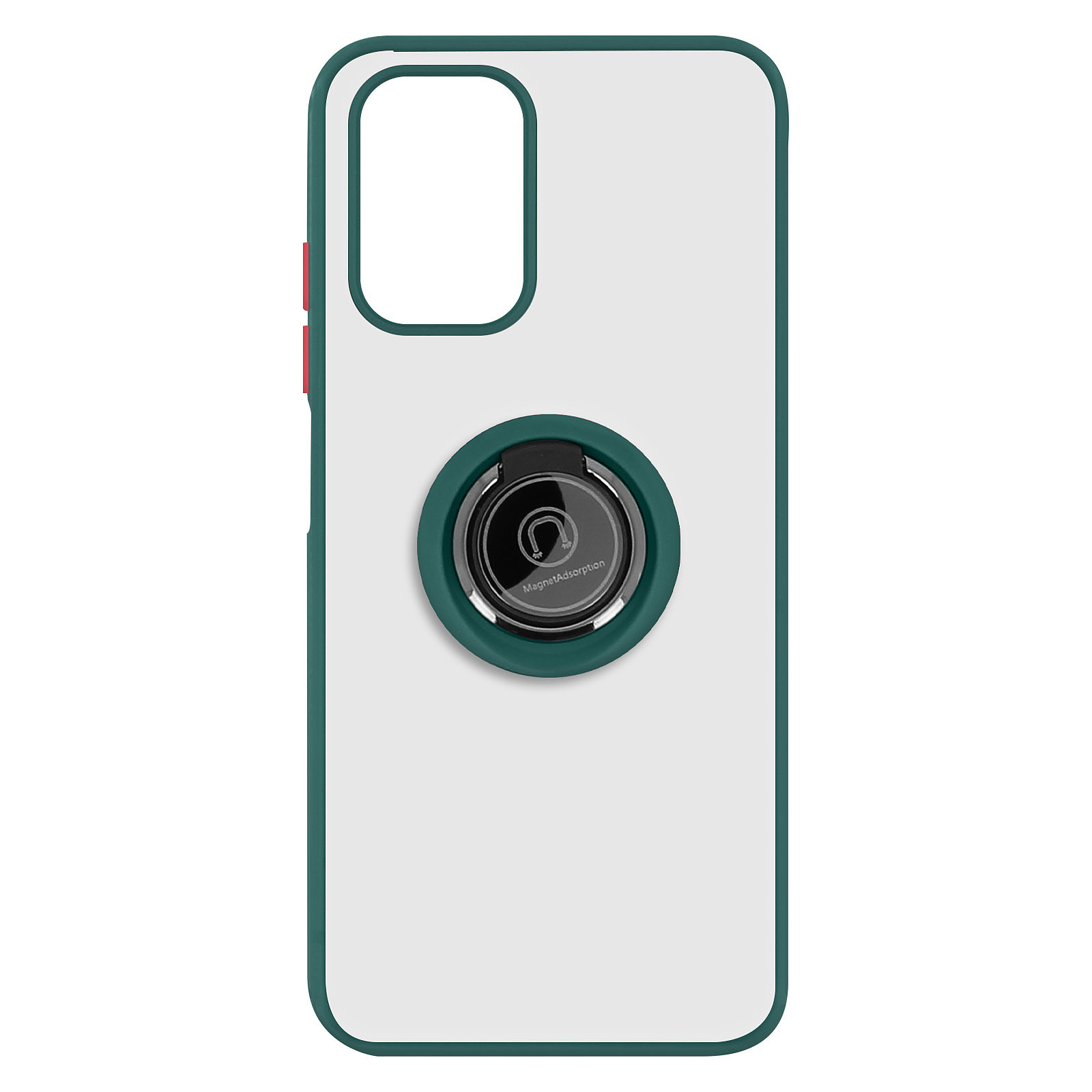 Avizar Coque pour Xiaomi Redmi Note 10s / Note 10 Bi-matière Bague Metallique Support Vert - Coque telephone Avizar
