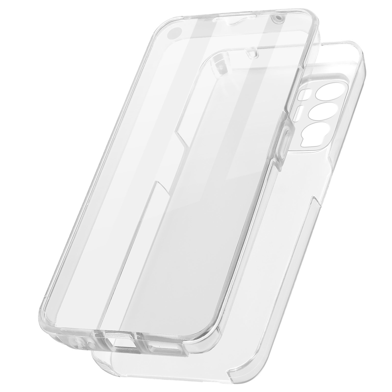 Avizar Coque pour Oppo Find X3 Neo Arrière Rigide et Avant Souple Antichoc Transparent - Coque telephone Avizar