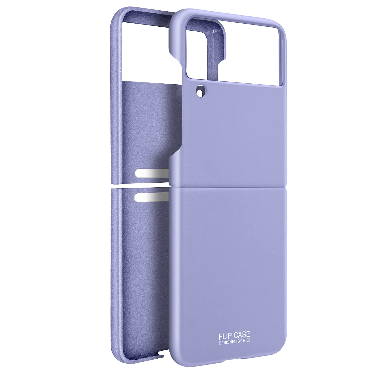 Avizar Coque pour Samsung Z Flip 3 en 2 Parties Rigide Bande Antiderapante Violet - Coque telephone Avizar