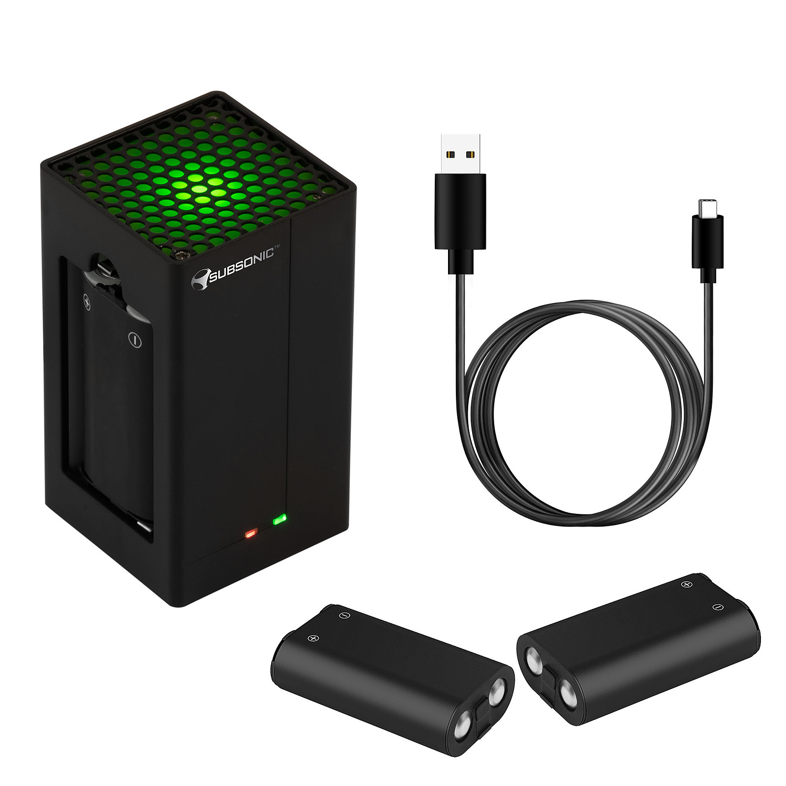 Subsonic - Pack de charge avec 2 batteries pour Xbox Serie X - Accessoires Xbox Series Subsonic