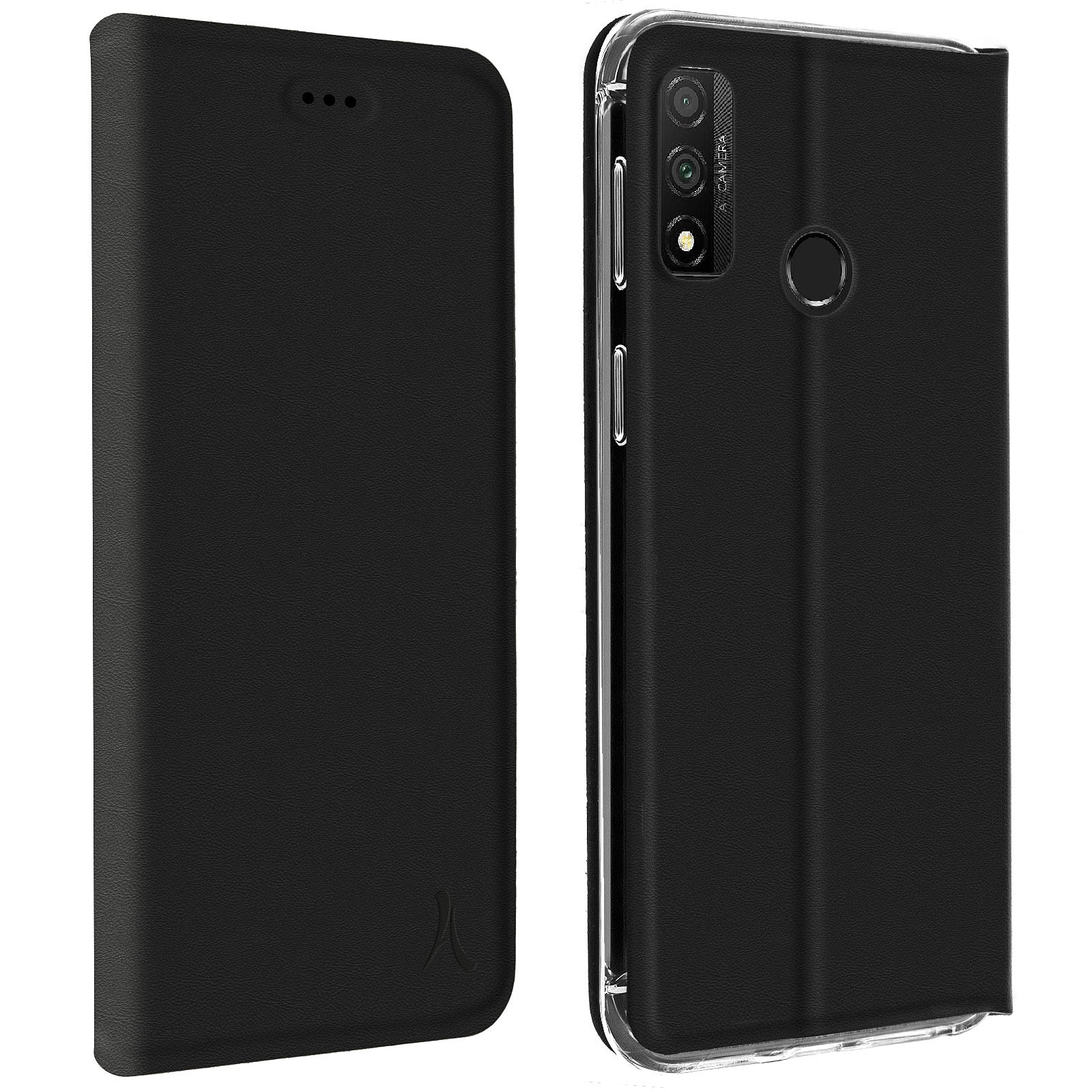 Akashi Etui Folio Porte Carte Noir Huawei P Smart 2020 - Coque telephone Akashi
